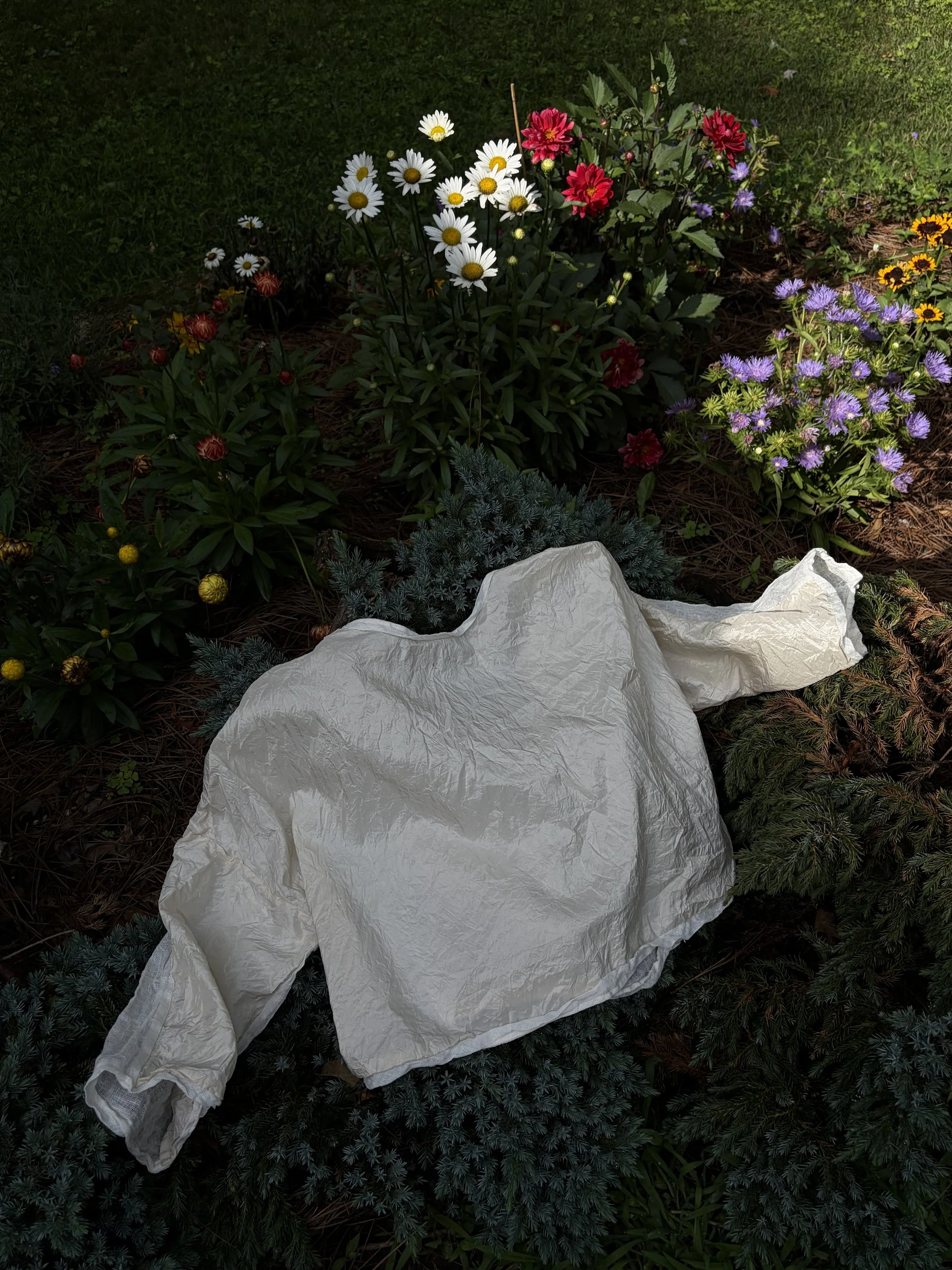Paris Reversible Top in Linen and Silk Taffeta