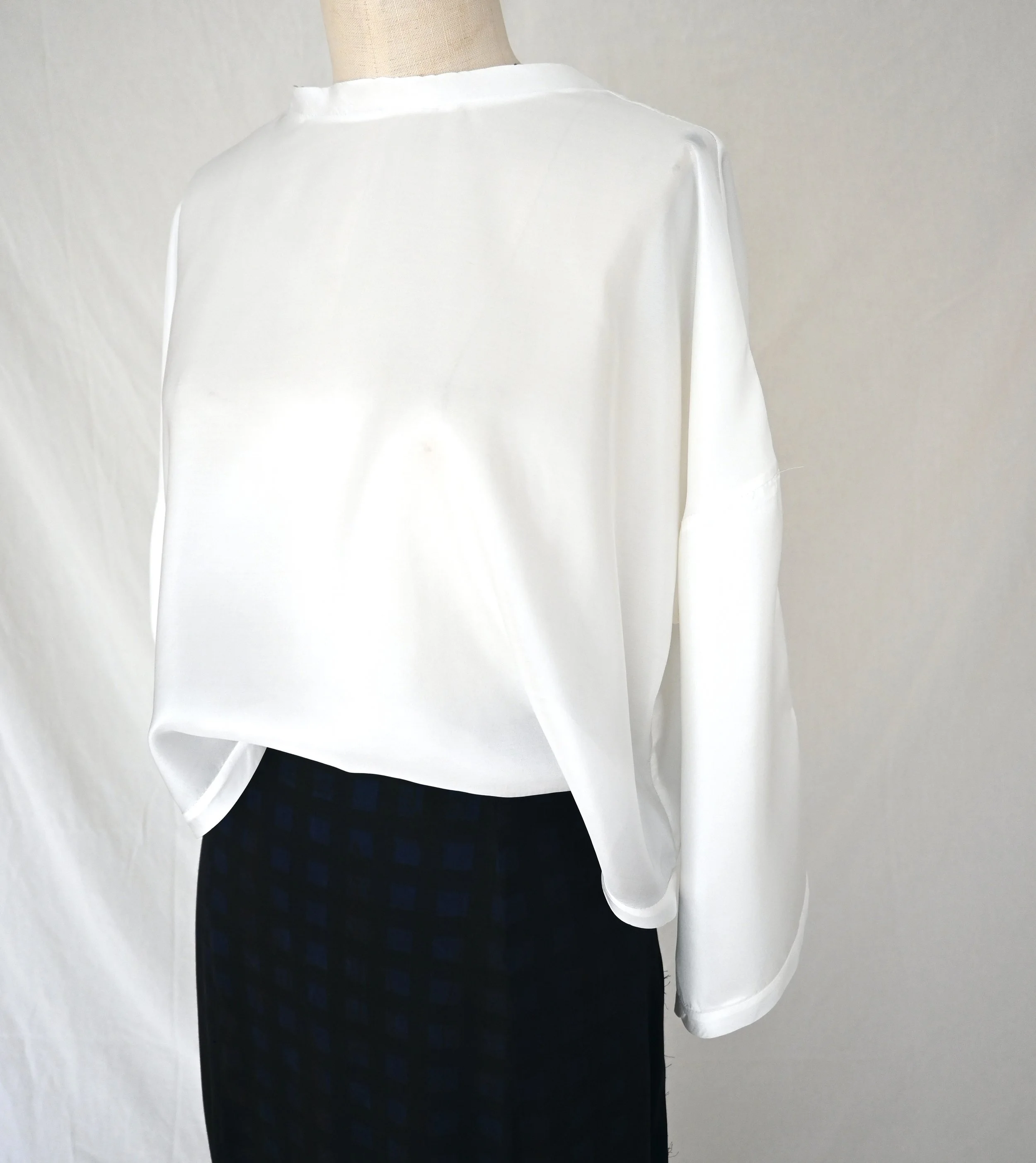 Silk White T-Shirt, Reversible