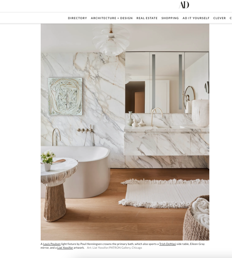 Jullie Hillman interior design, bathroom marble, new york penthouse, luxury interiors bath mat handwoven architectural digest, oaxaca artisan made, design craft rails rug campell brown home
