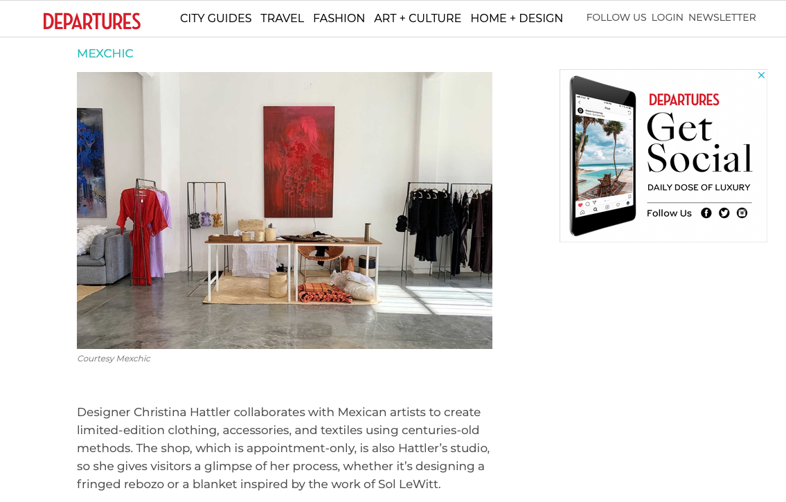 Departures magazine Hotel Sin nombre Mexchic Shopping in Oaxaca shop store clothing home wares Mexico 