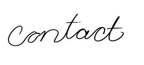 The word 'contact' written in black cursive script