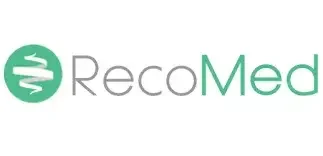 RecoMed logo with a green and white circular icon and the company name in gray and green text