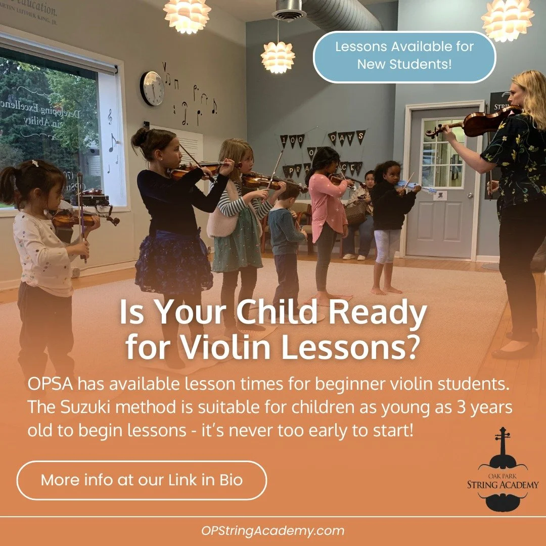 Musicians and neuroscientists agree: Music is an essential foundation for healthy brain development. Childhood music education is one of the surest indicators of lifelong perseverance and success. 

OPSA has new lesson times available to begin new vi