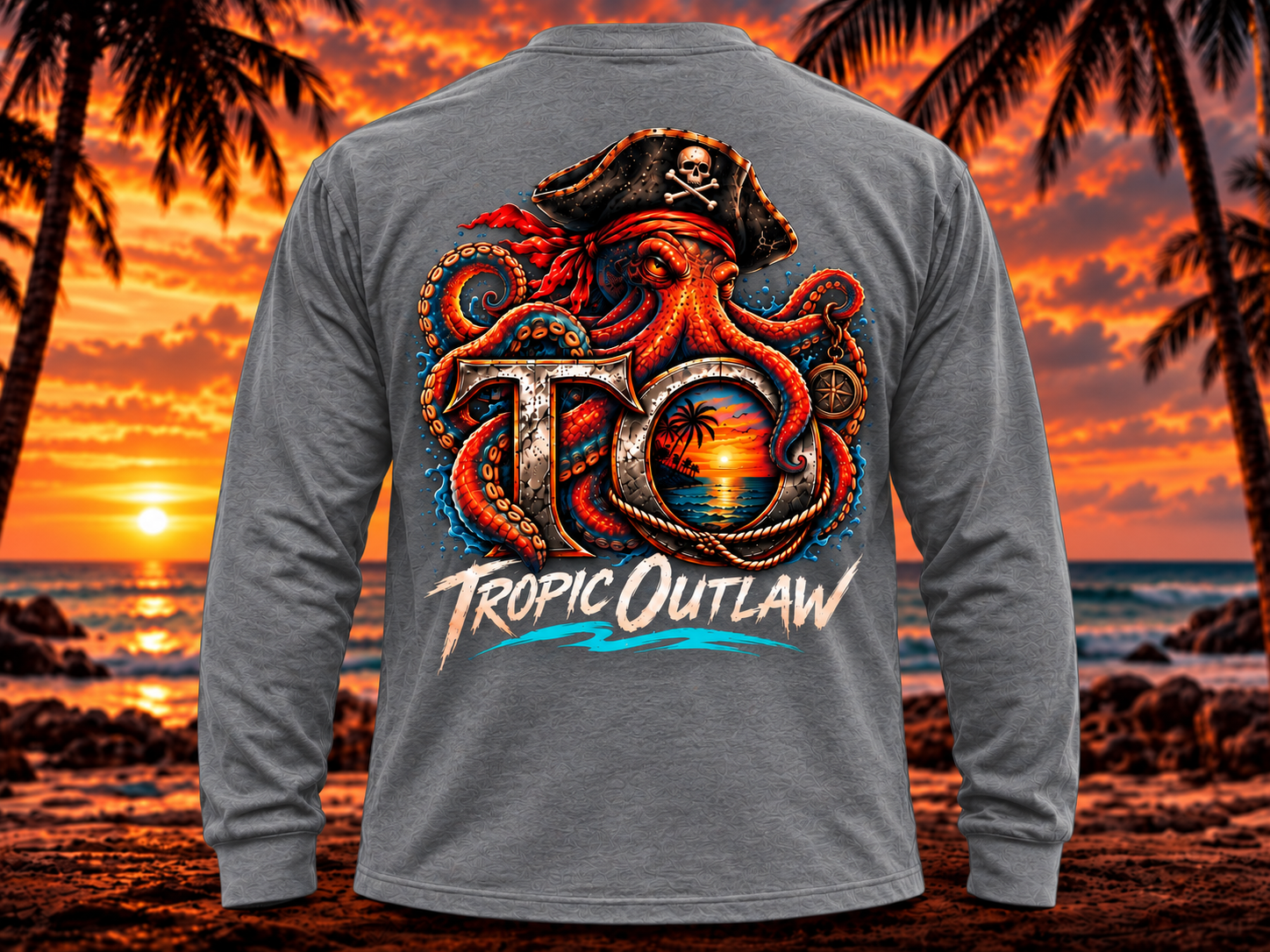 Kraken Sunset Long Sleeve Tee