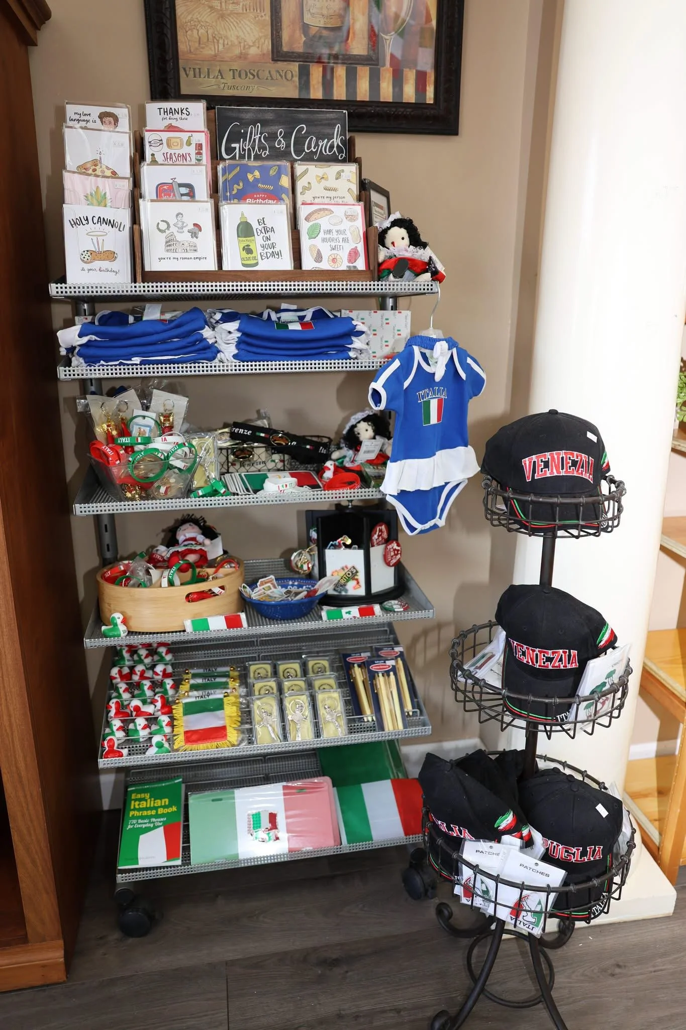 Italian-themed gifts, greeting cards, and accessories at Casa Di Spirito in Collinsville.
