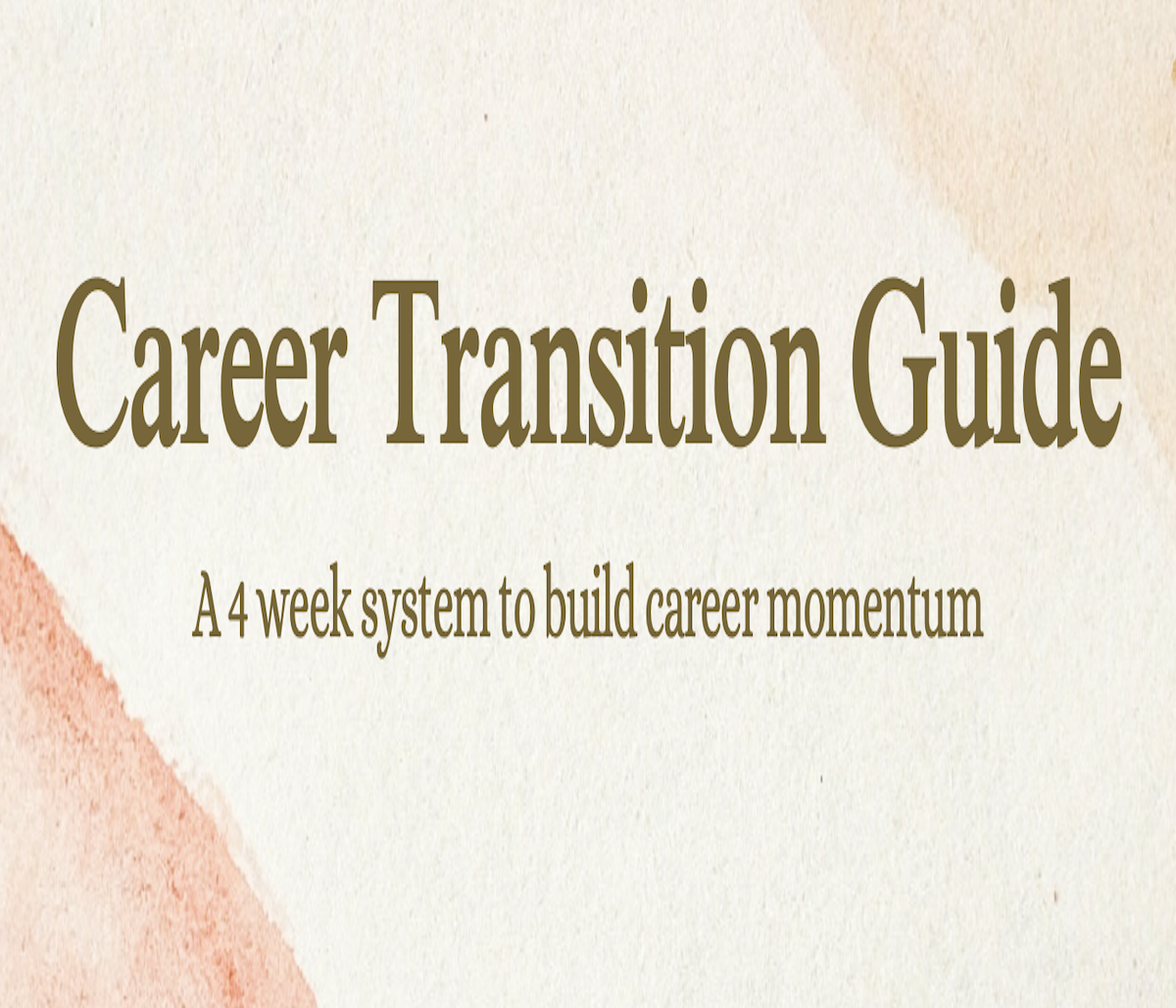 Career Transition Guide
