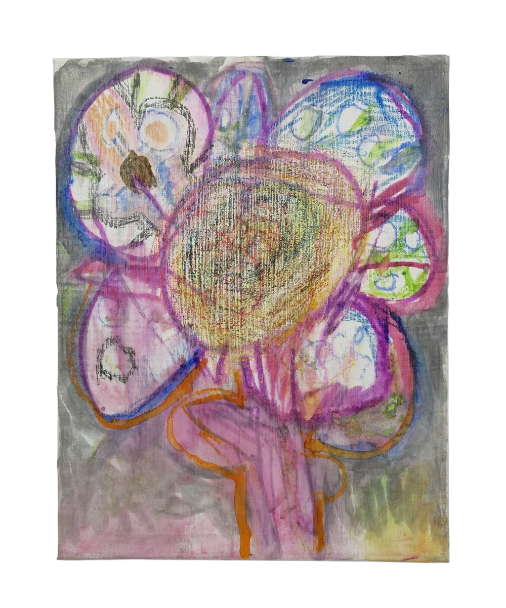 Childhood is a human right, 2025, mixed media on canvas, 11"x 14" $750