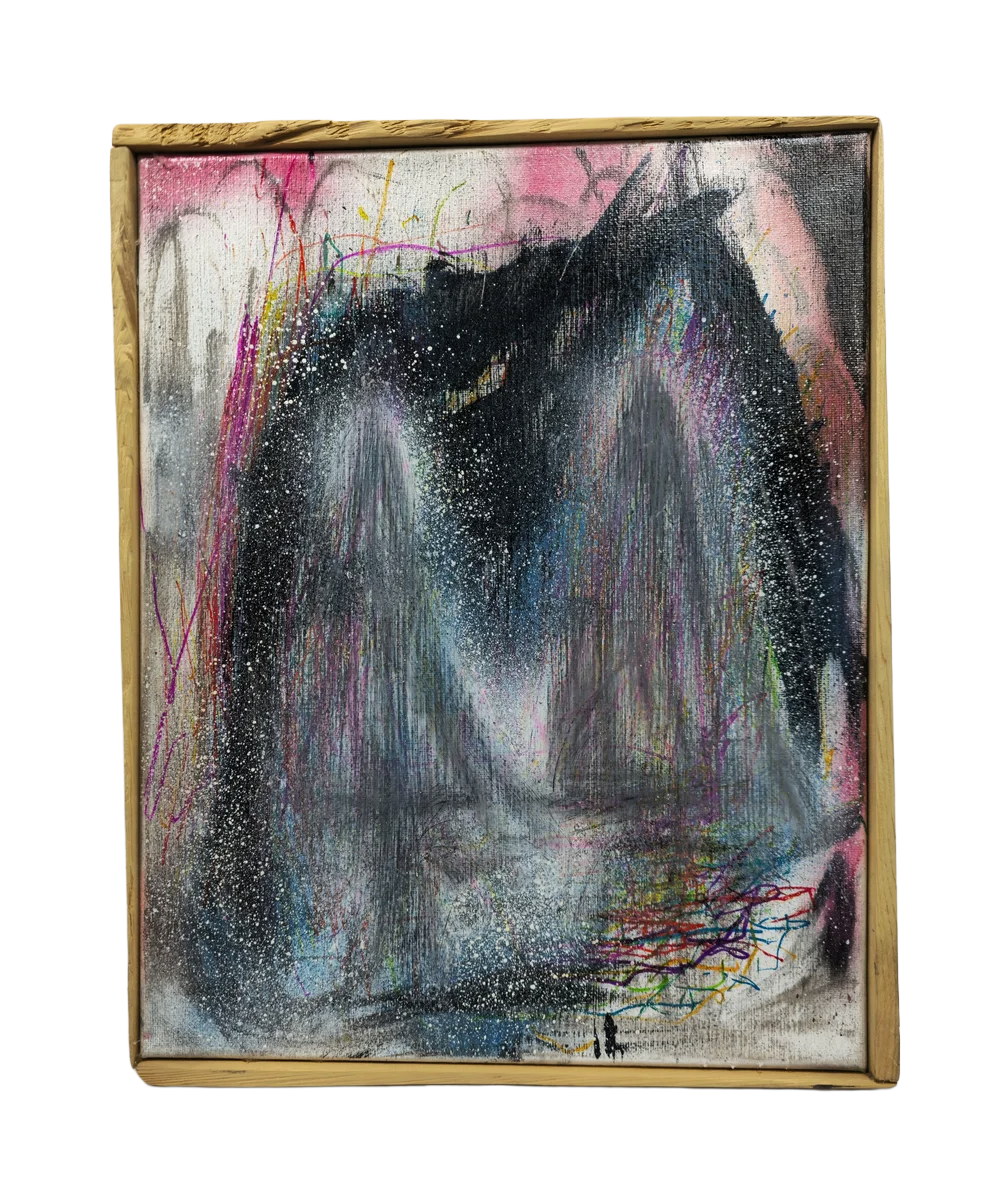 Aura, 2025, mixed media on canvas, 11.5"x 14.5" (N/A)