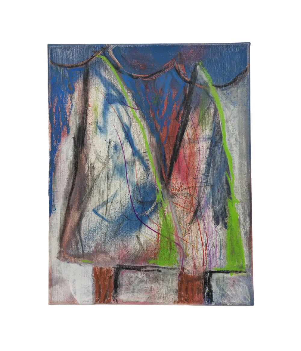 Me and u, 2025, mixed media on canvas, 11"x 14" $750