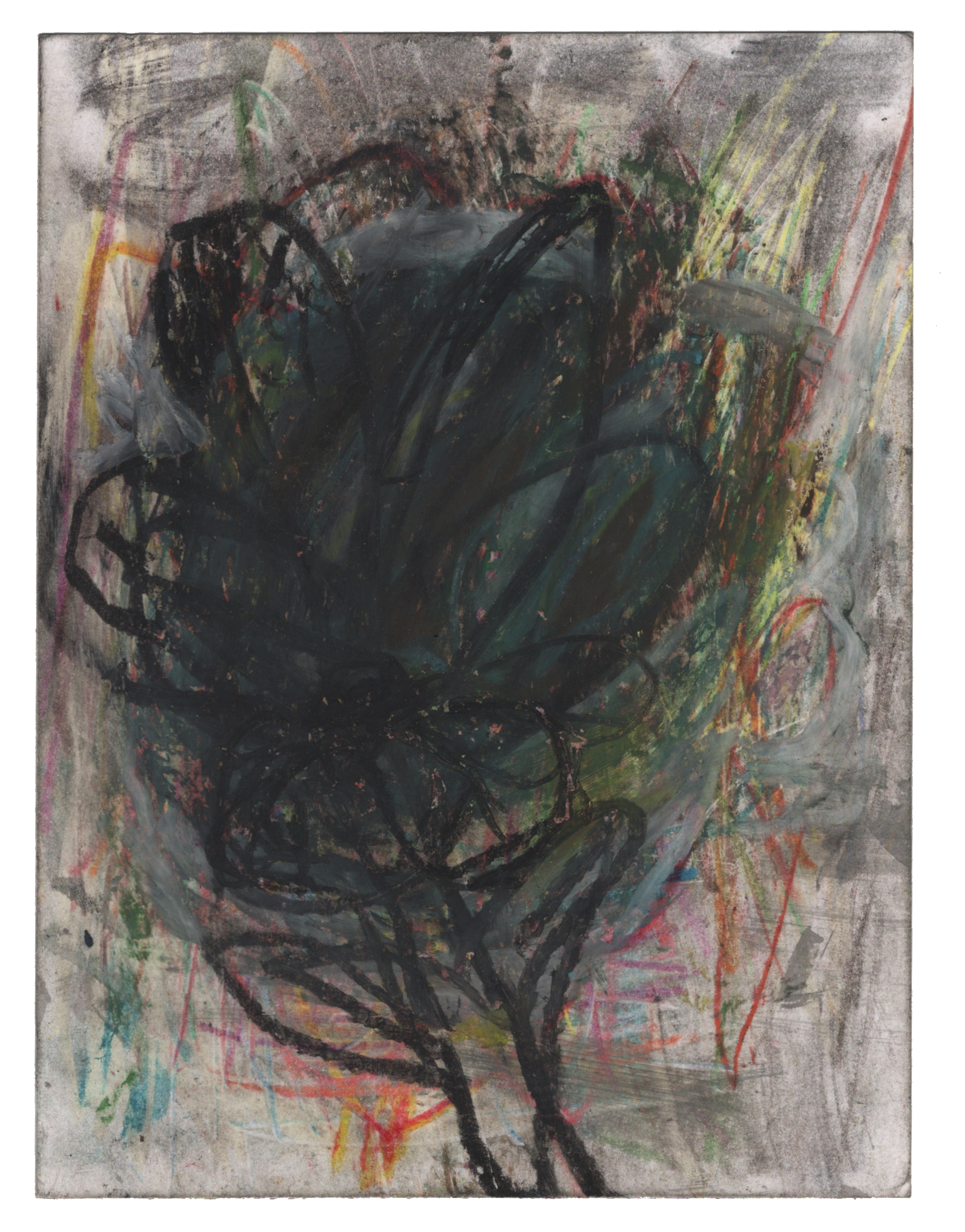 World on Fire, 2025, mixed media on mixed media paper, 6"x 8" $300