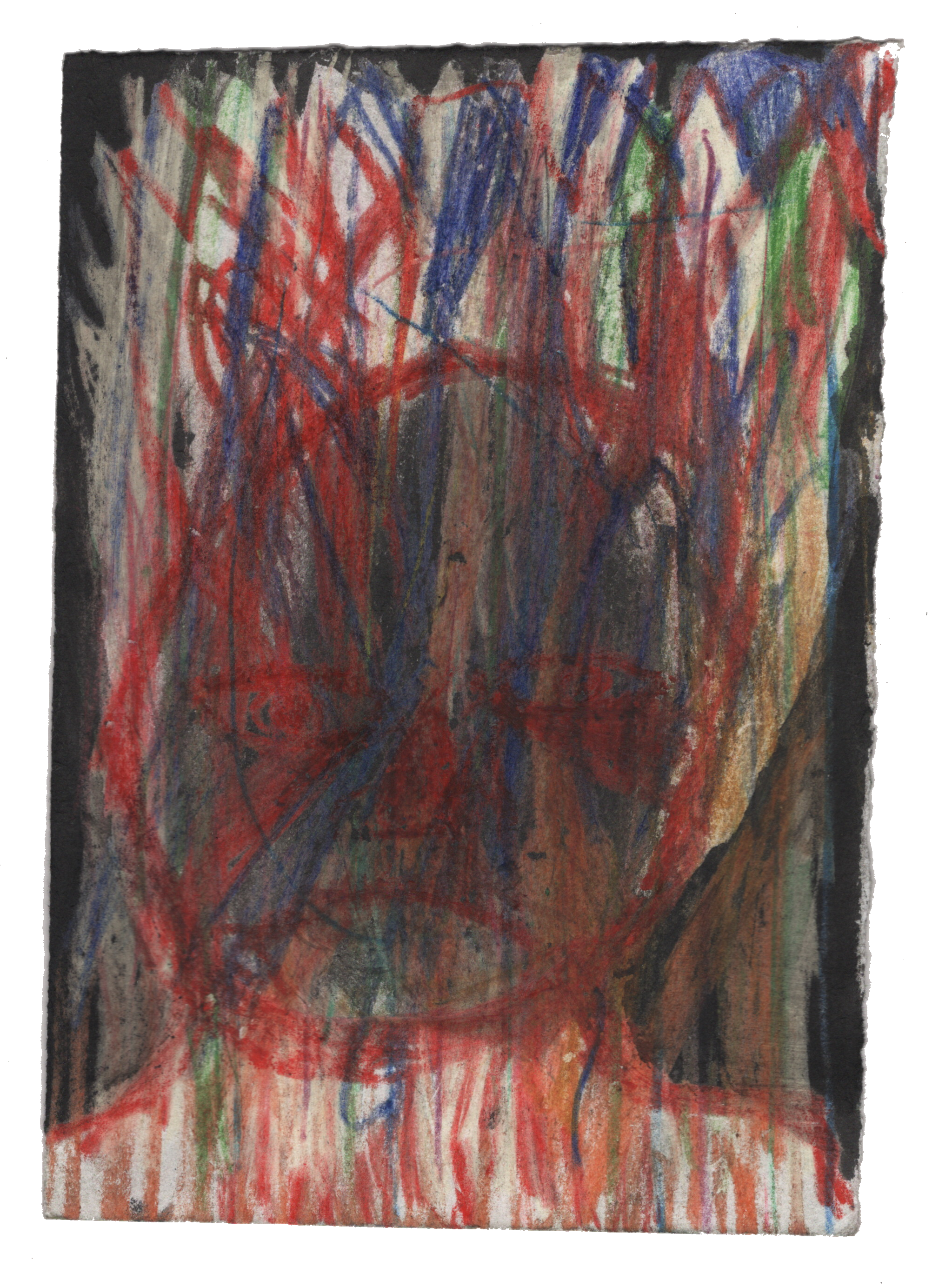 Ricky Bobby I'm on Fire, 2025, mixed media on mixed media paper, 6"x 8" (N/A)