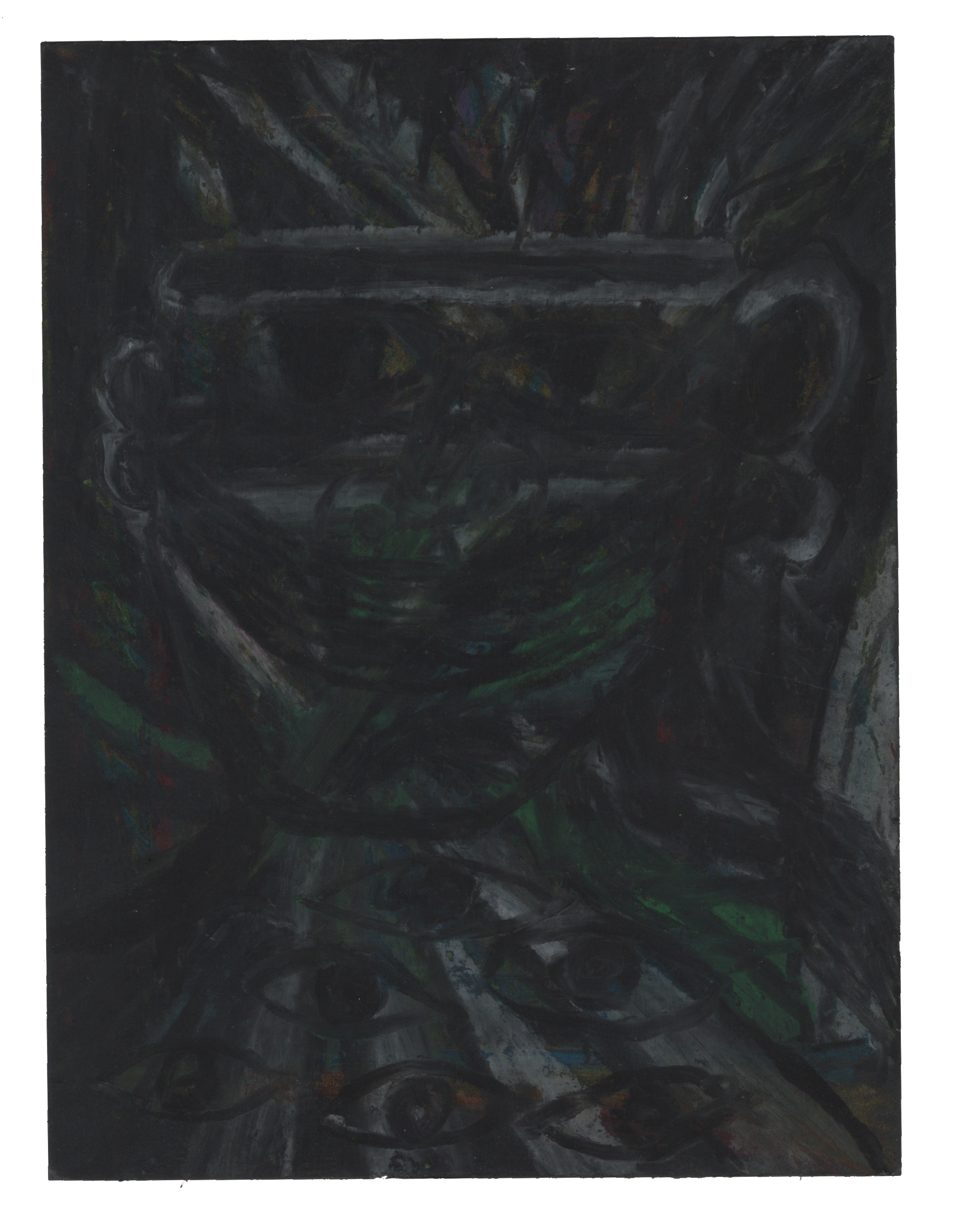 Shaman, 2025, mixed media mixed media paper, 6"x 8" (NFS)