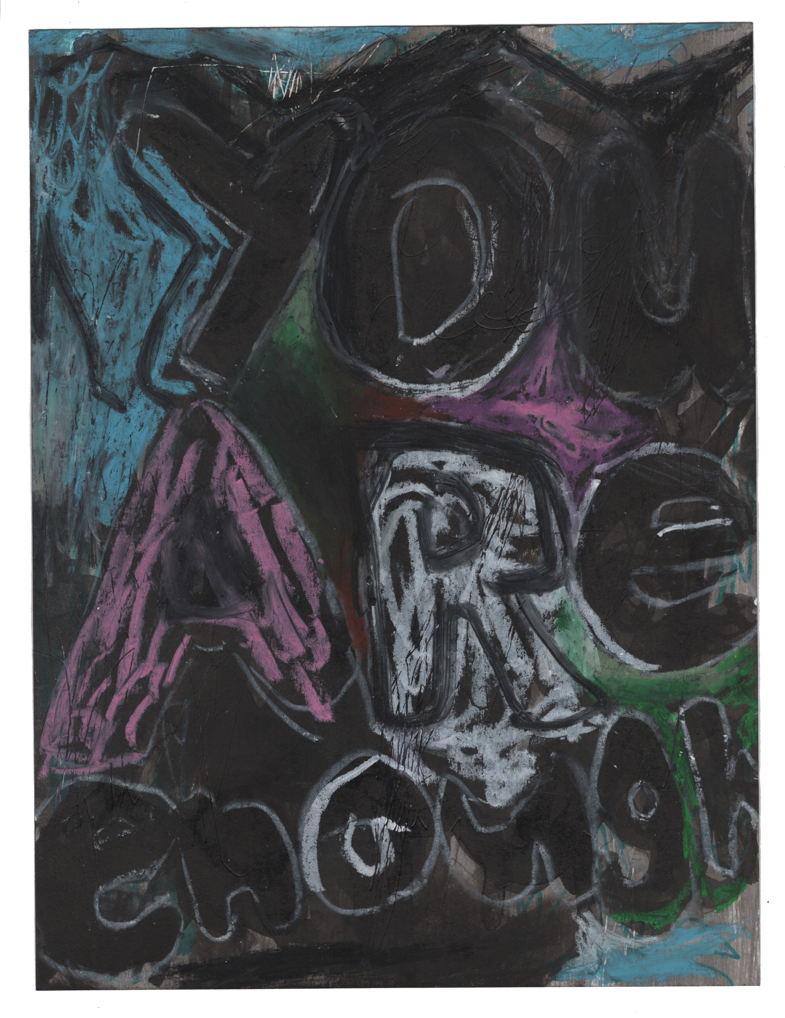 You are enough, 2023, oil pastel, India ink, chalk pastel, pen, pencil, crayon on media paper, 8.5"x 11"
