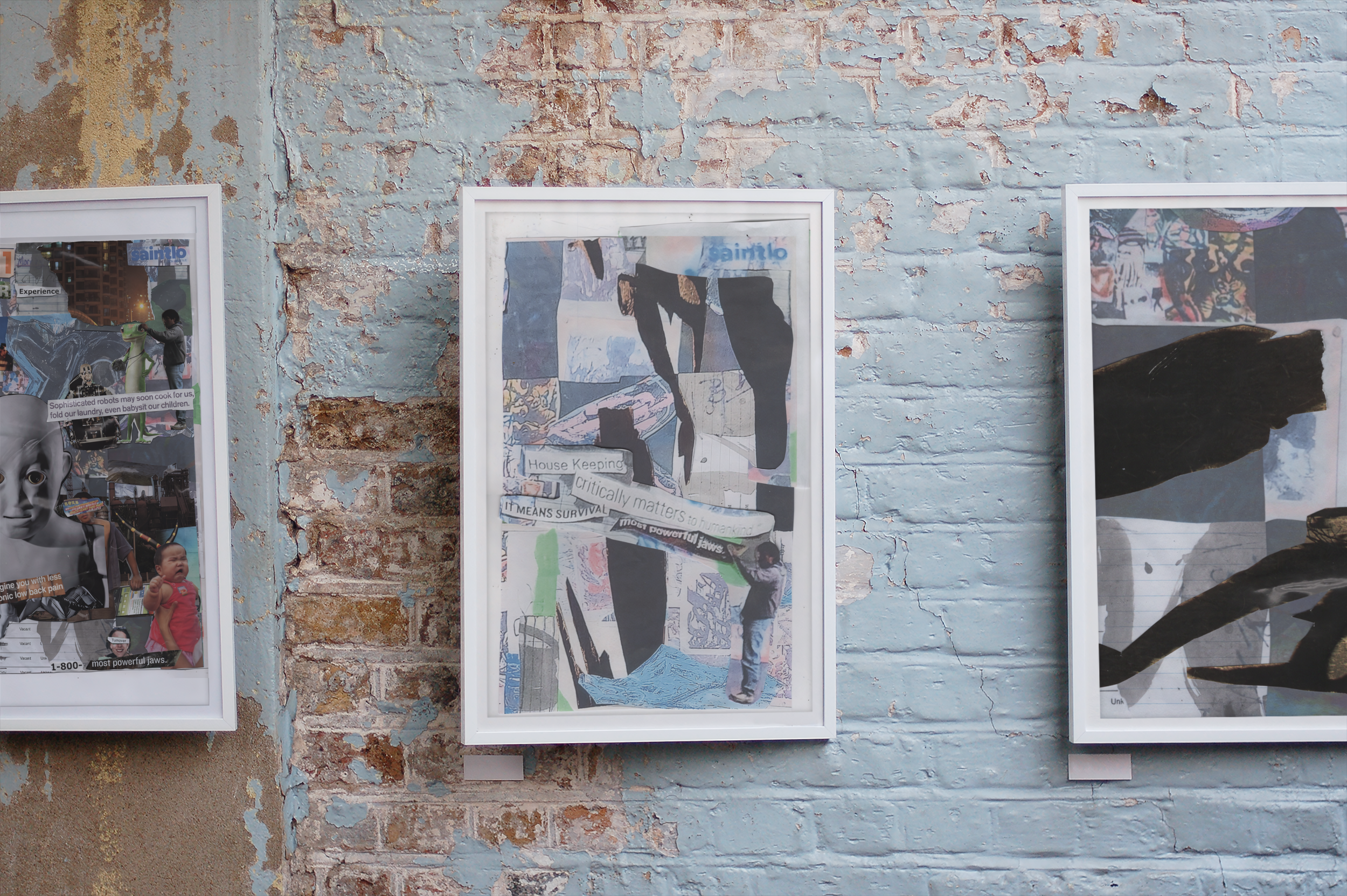 Imagine you with less chronic back pain 1 - 3, 2023, mixed media on paper, 8.5"x 11" (mockup)
