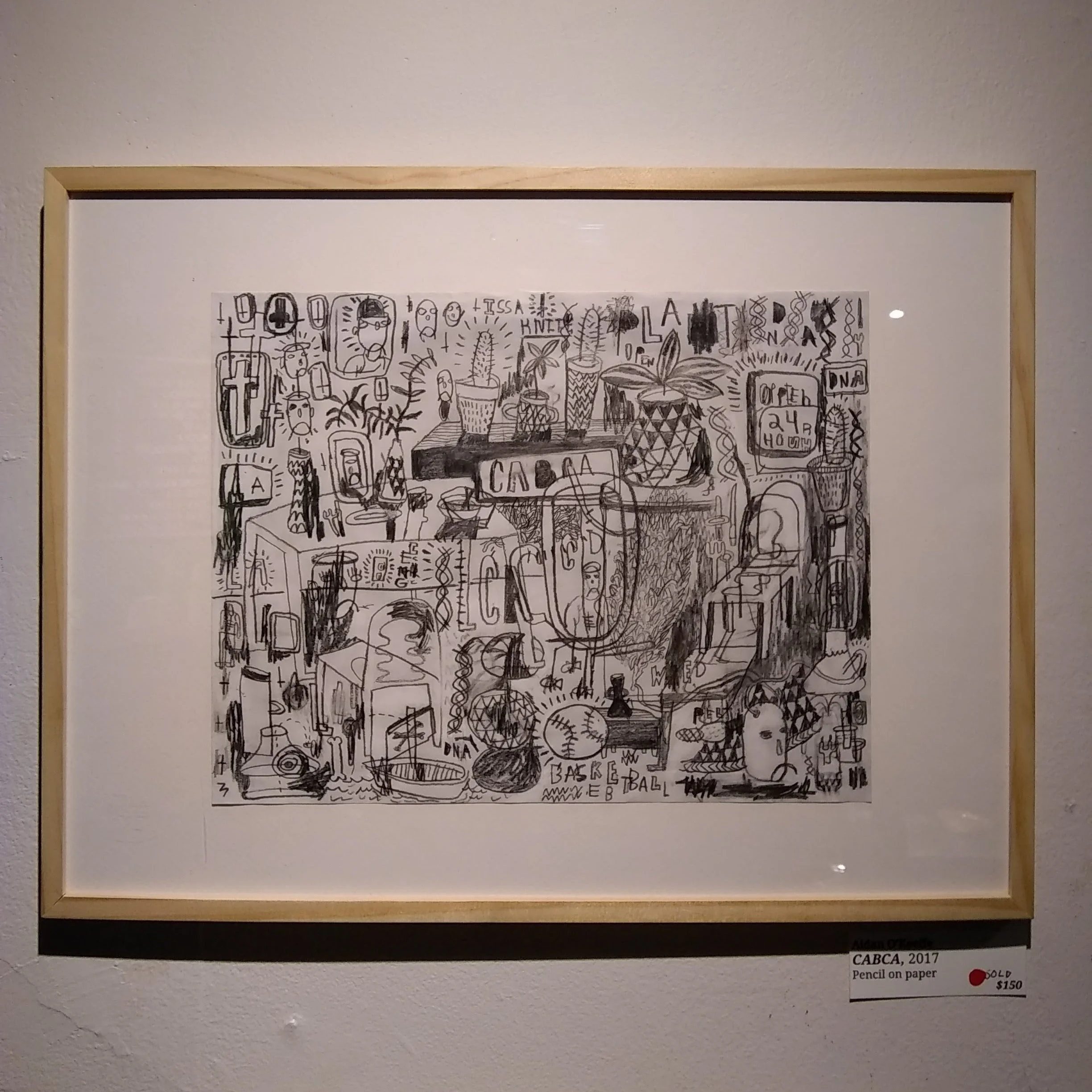 Cabca, 2017, pencil on paper, 11"x 8.5"