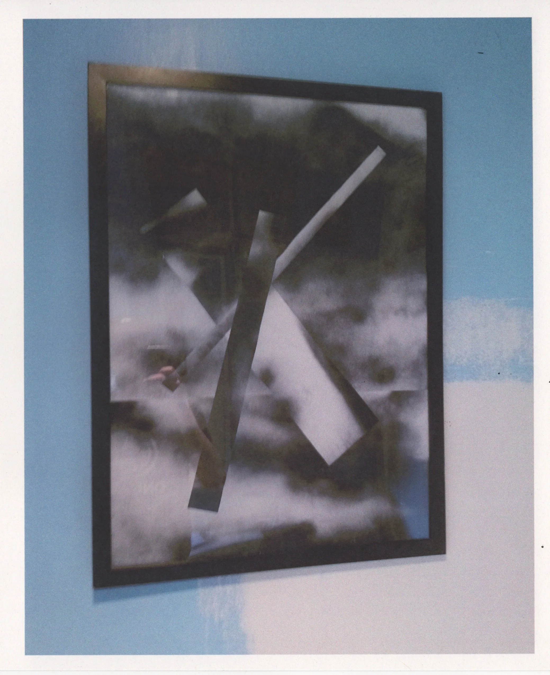 Soot house 2, 2017, mixed media on cardboard, 19"x 27"