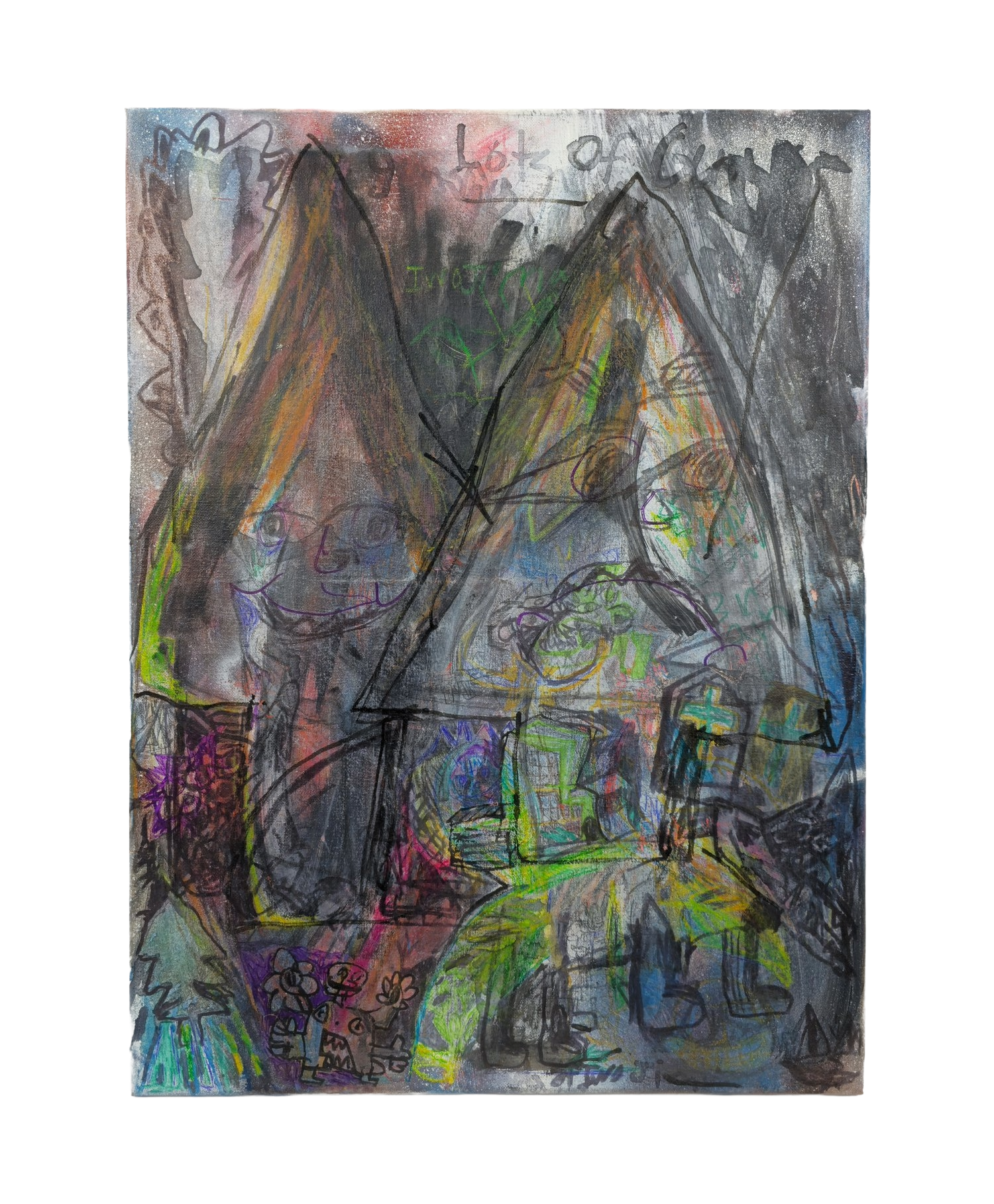 Ahhhhhhhh, 2025, mixed media on canvas, 18"x 24" (NFS)