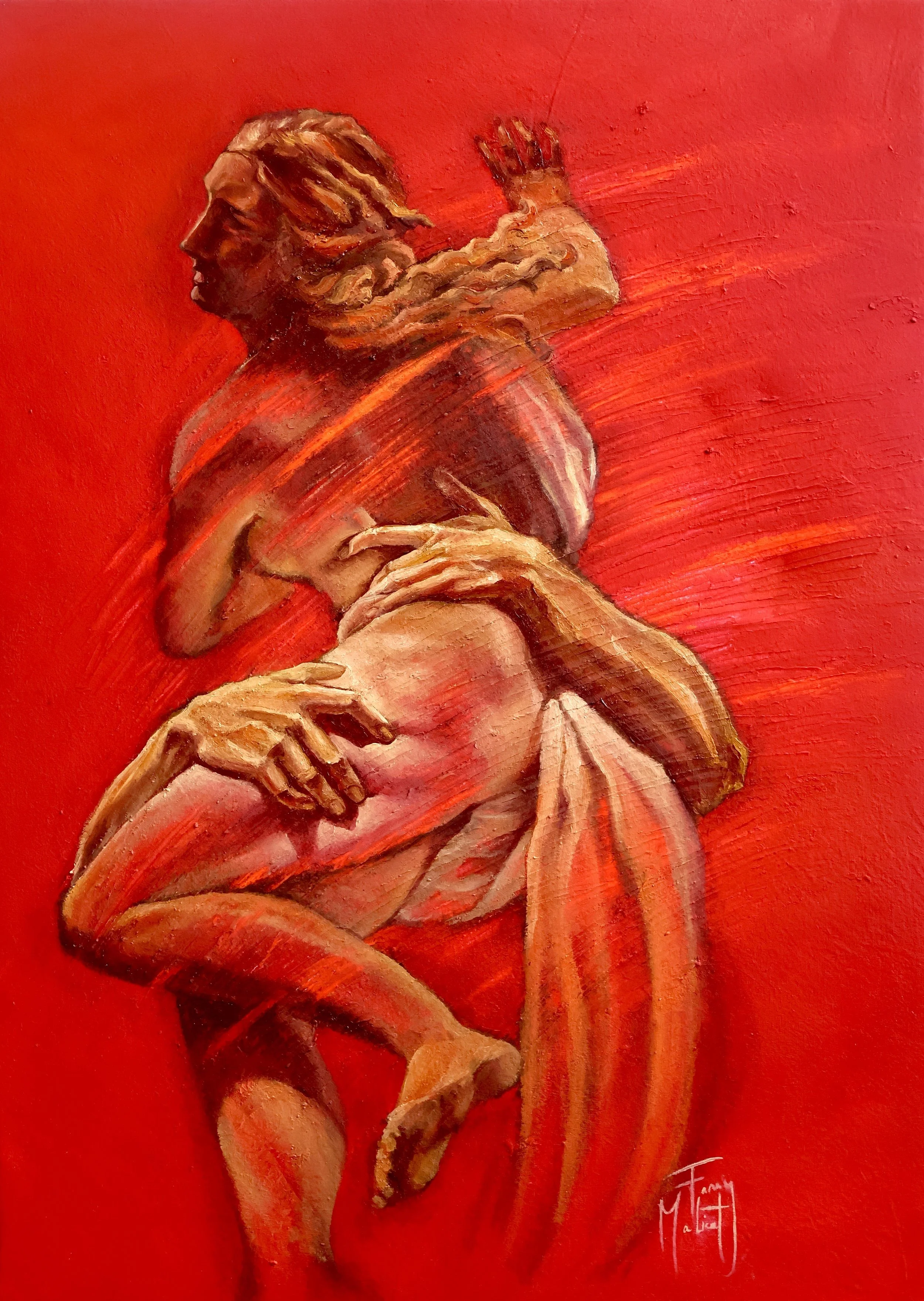 Liberté, 2026. Oil on canvas — 70 × 50 cm / 28 × 20 in.