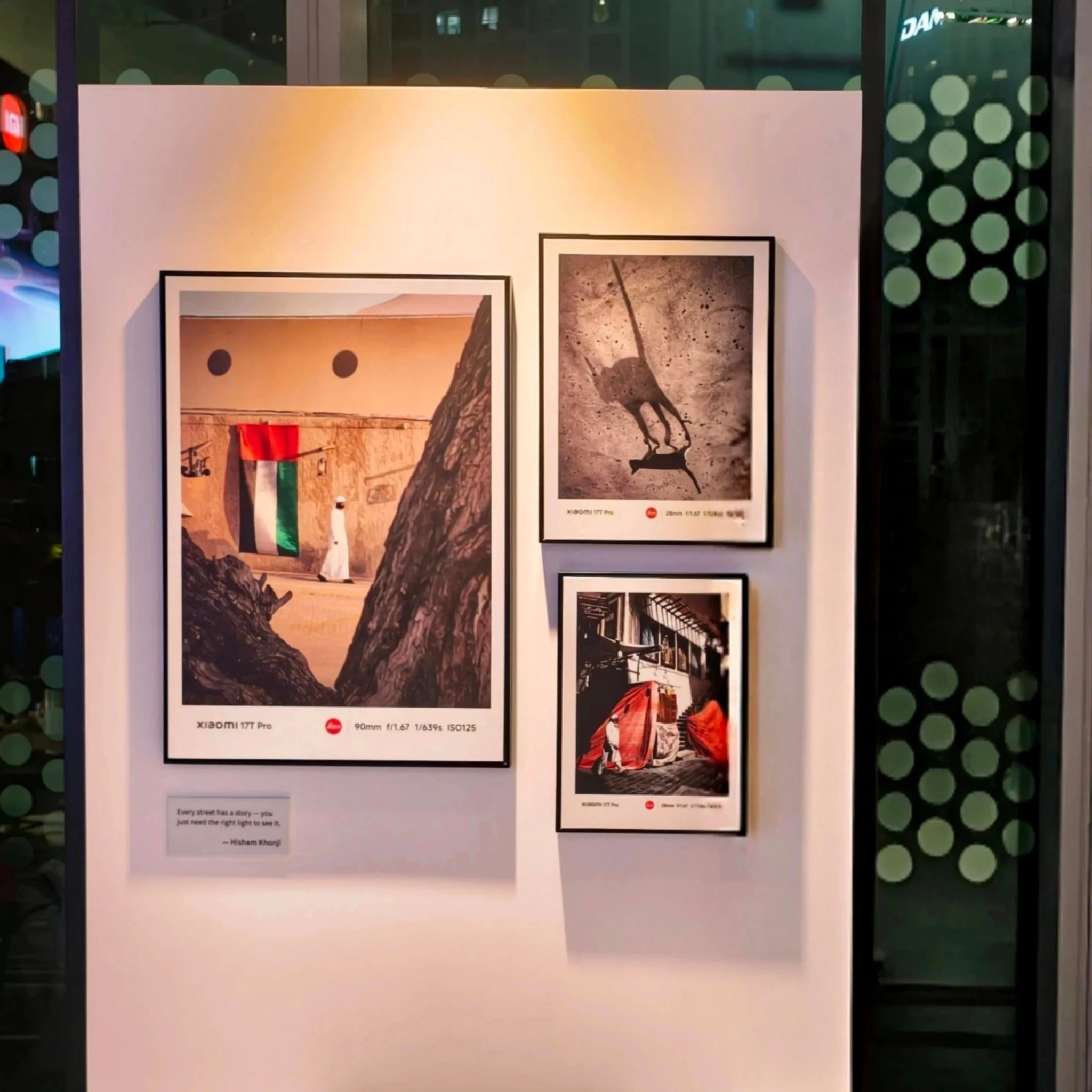 Hisham Khonji’s photographs shot on the Xiaomi 17T Pro displayed at the Xiaomi 17T Series launch.