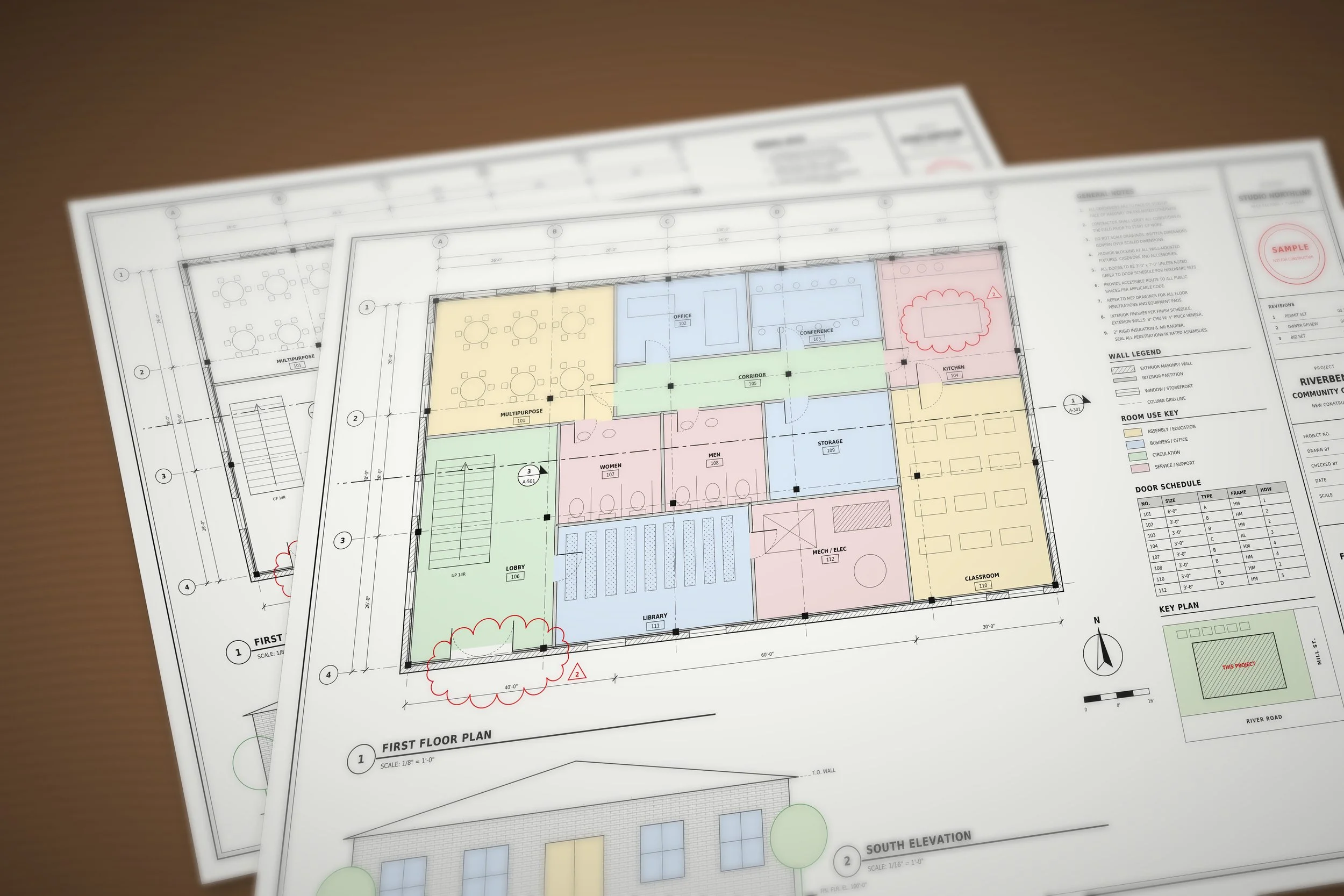 Full color and black and white architectural engineer drawings printed and ready quickly