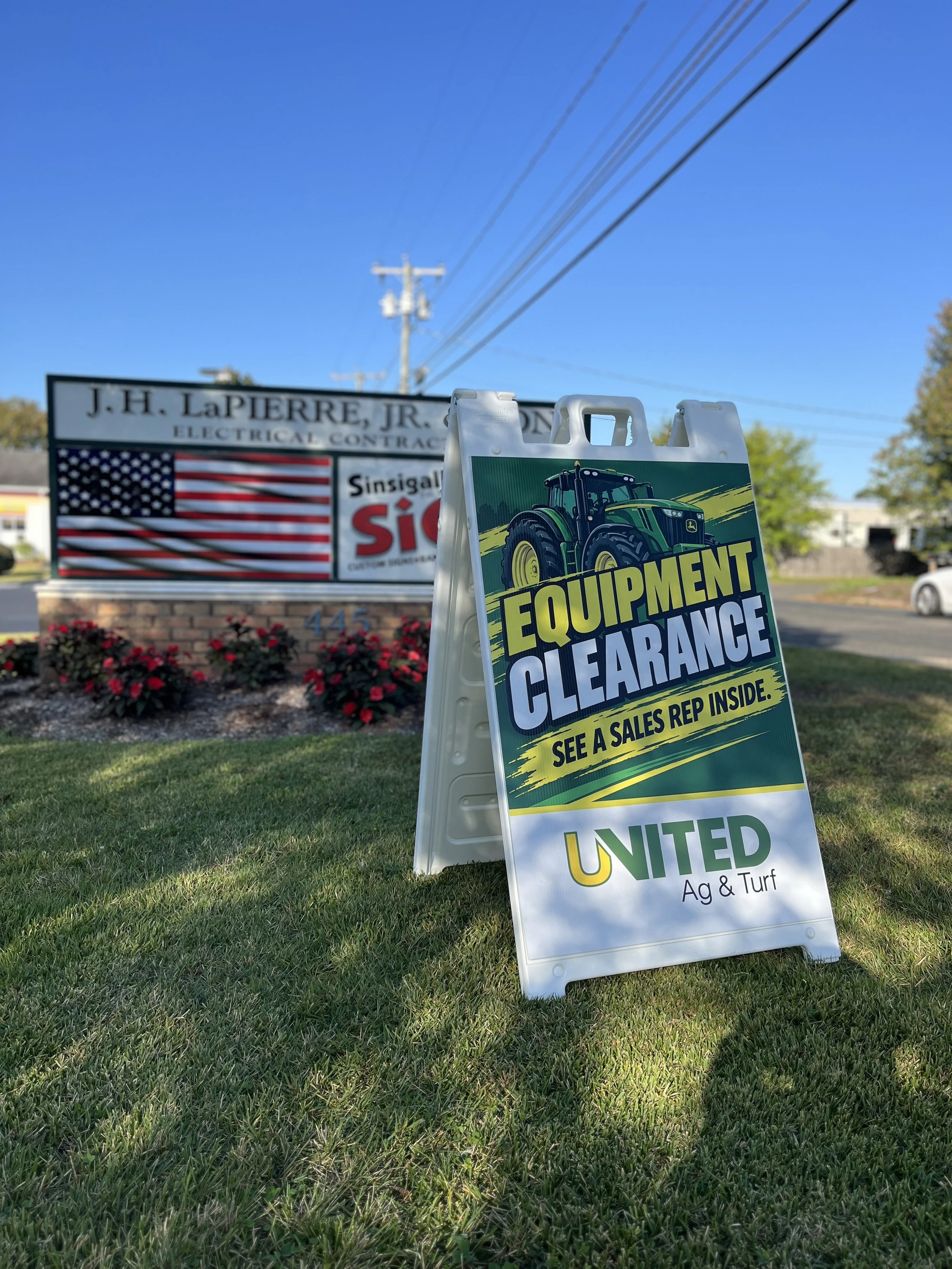We can print your full color AI created images for your A-frame signs
