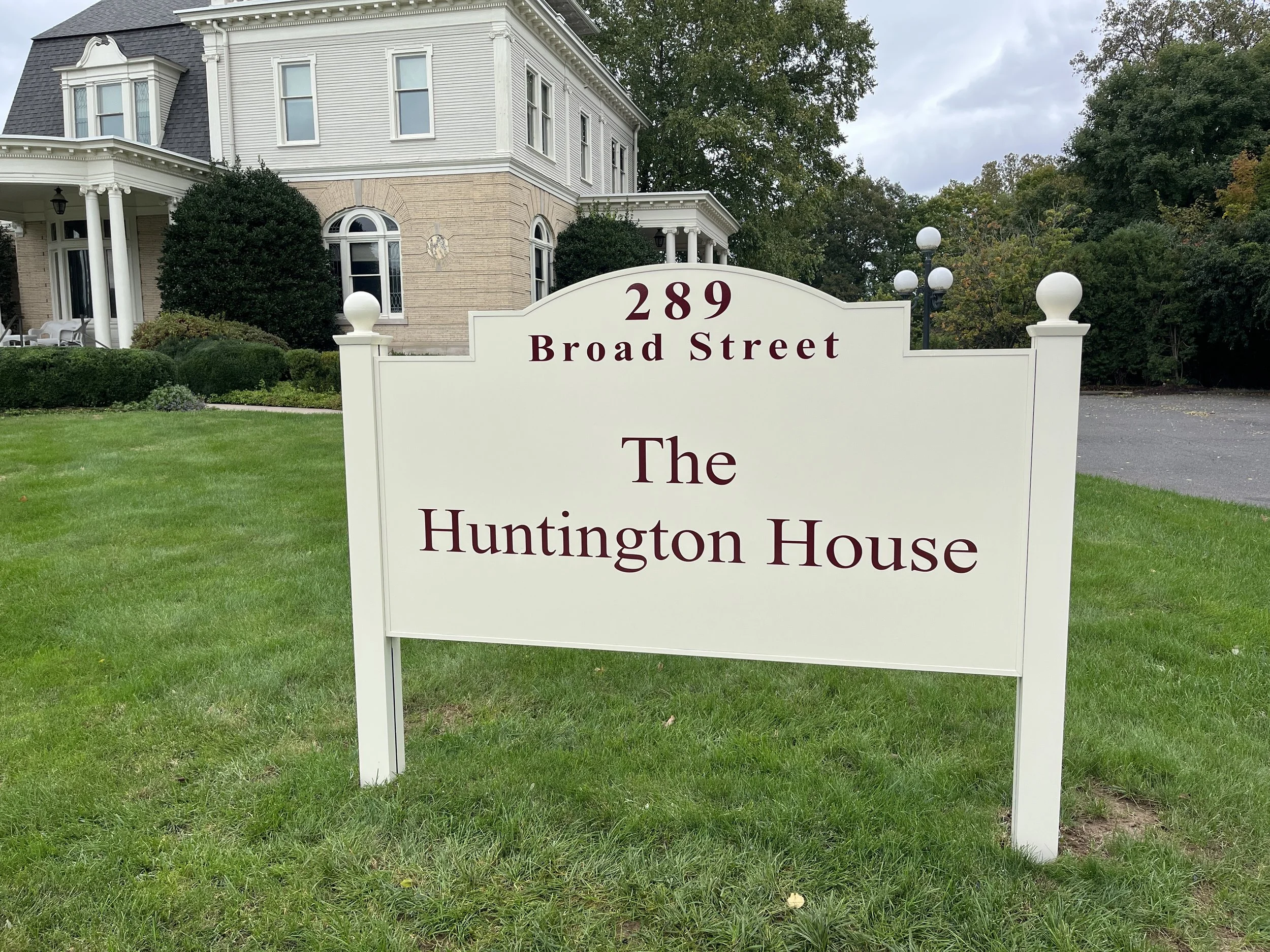 Lettering for post and panel sign