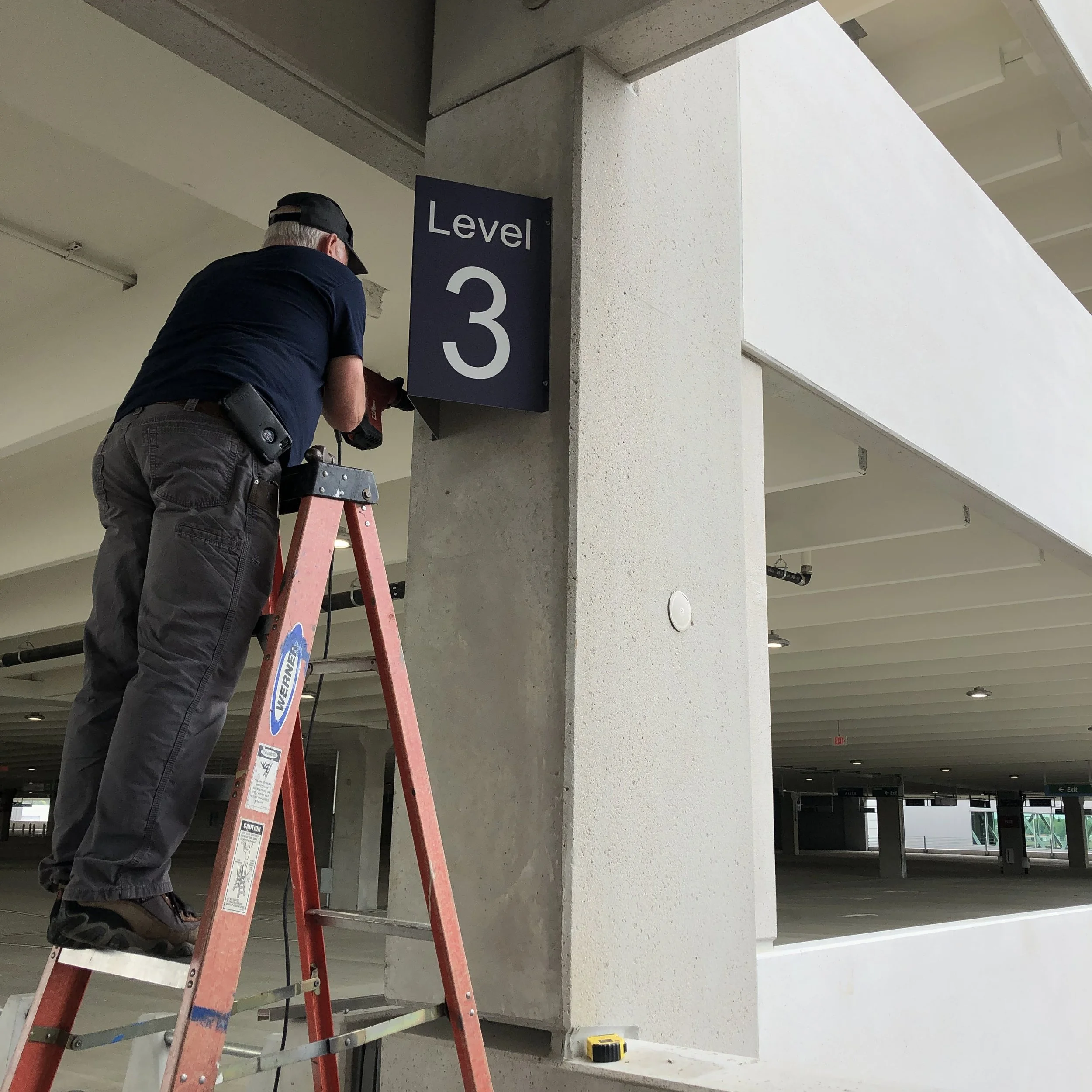 Wayfinding signs at Bradley Airport in Windsor Locks, CT