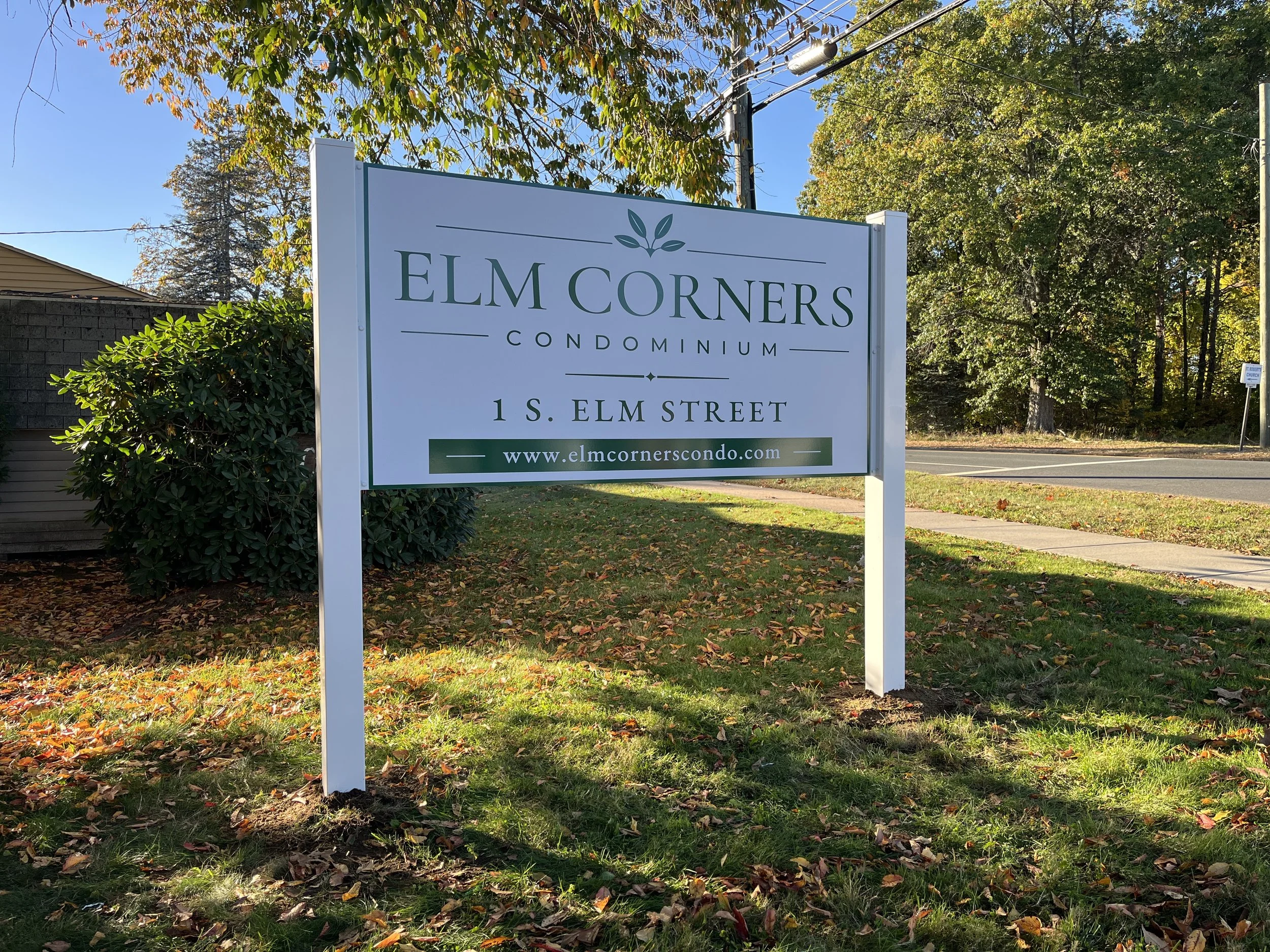Elm Corners Condominium Post & Panel Sign