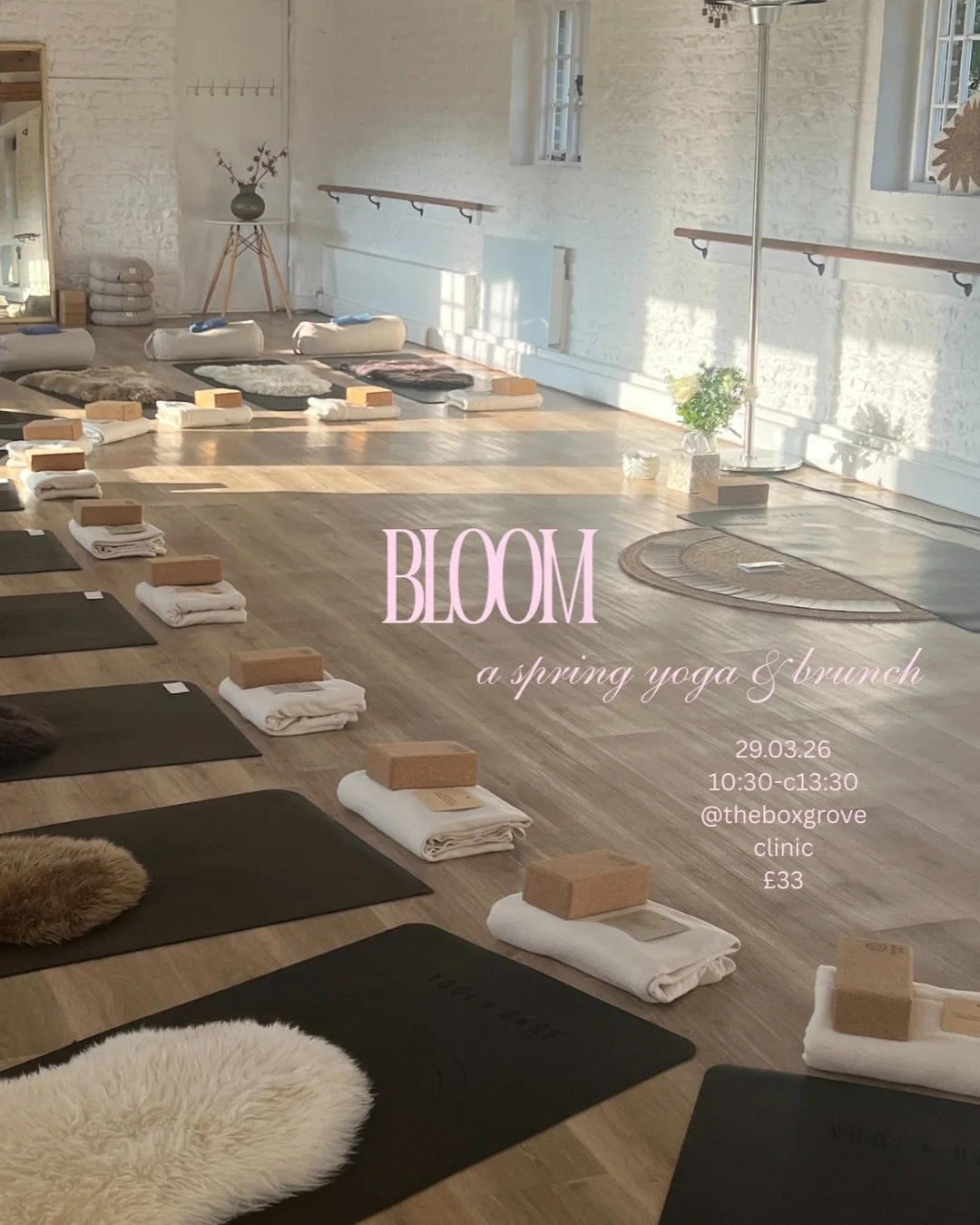 🌸 Yoga &amp; Brunch 2.0 🌸

Spring edition. 🌷

A loving invitation from my heart to yours to join us in another instalment of yoga and brunch, a morning filled with juicy movement, beautiful people and gooood food. 

I&rsquo;d love to celebrate spr