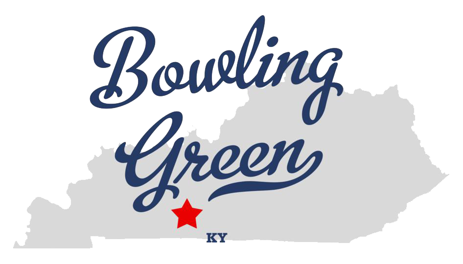 Text reading "Bowling Green KY" with a red star below.