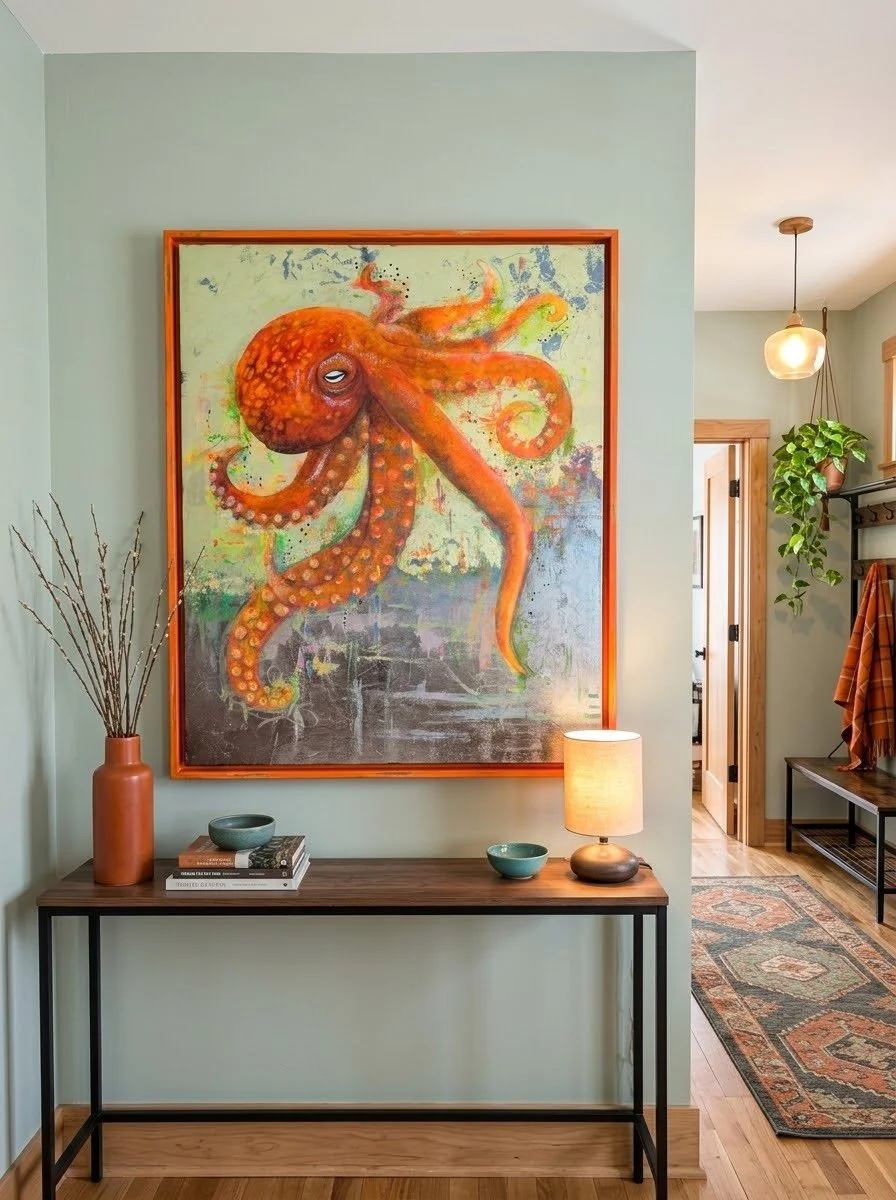 Ocean Octopus Acrylic Painting
