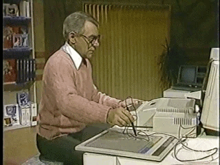 Man drawing on computer