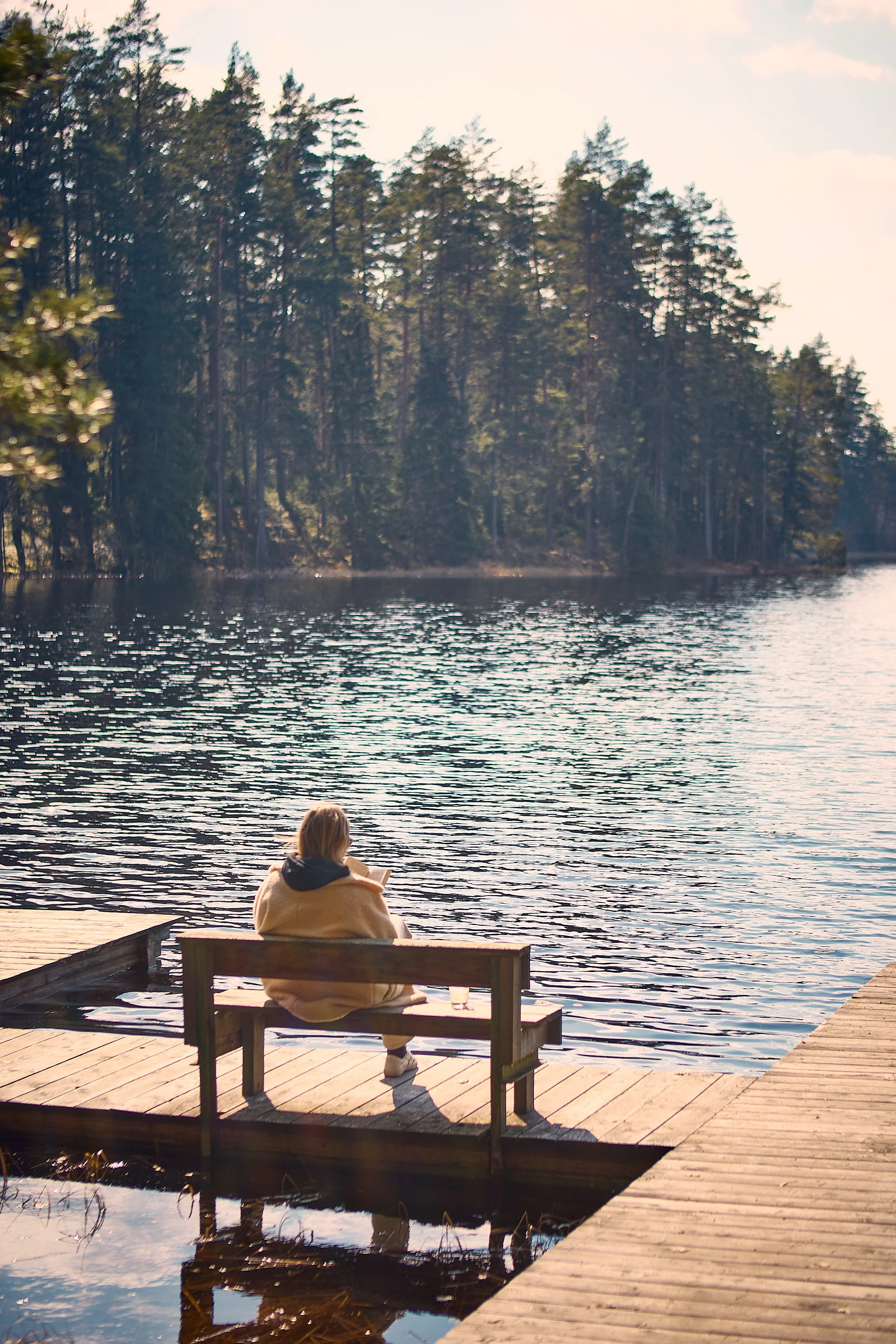 Sitting on the lake