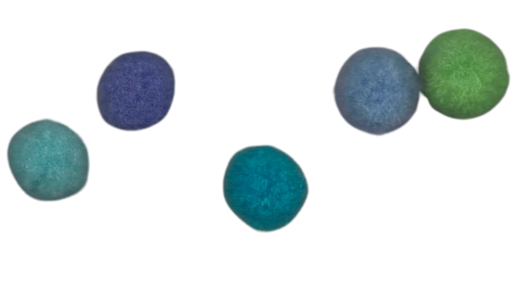 Illustration showing the process of cluster formation, with colored spheres connecting to form a Bonded Cluster of Particles.