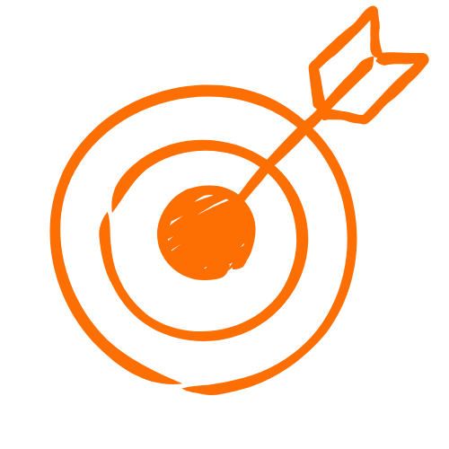 A dart hitting the bullseye of a target
