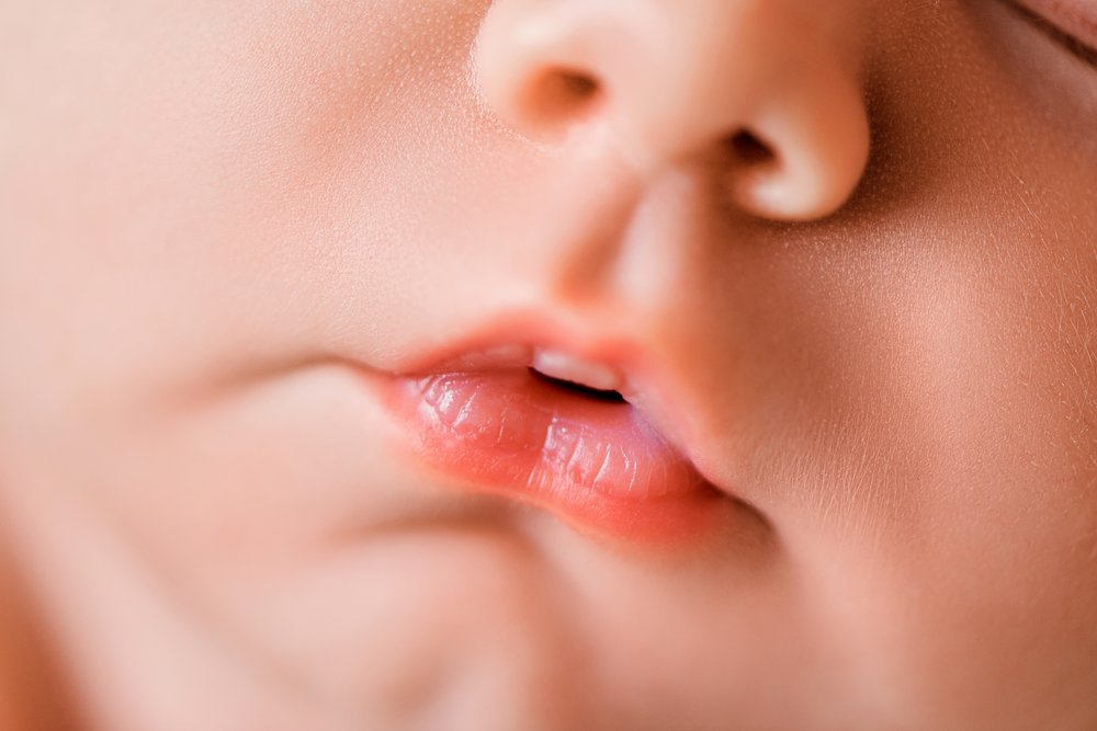 Newborn photography in Austin, Texas by Breeanna Rose Photography. Macro nose/lips.