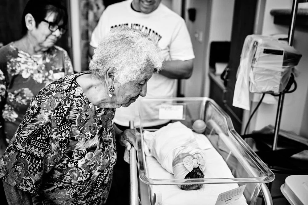 Birth photography in Austin, Texas by Breeanna Rose Photography. Birth story photograph, black and white.