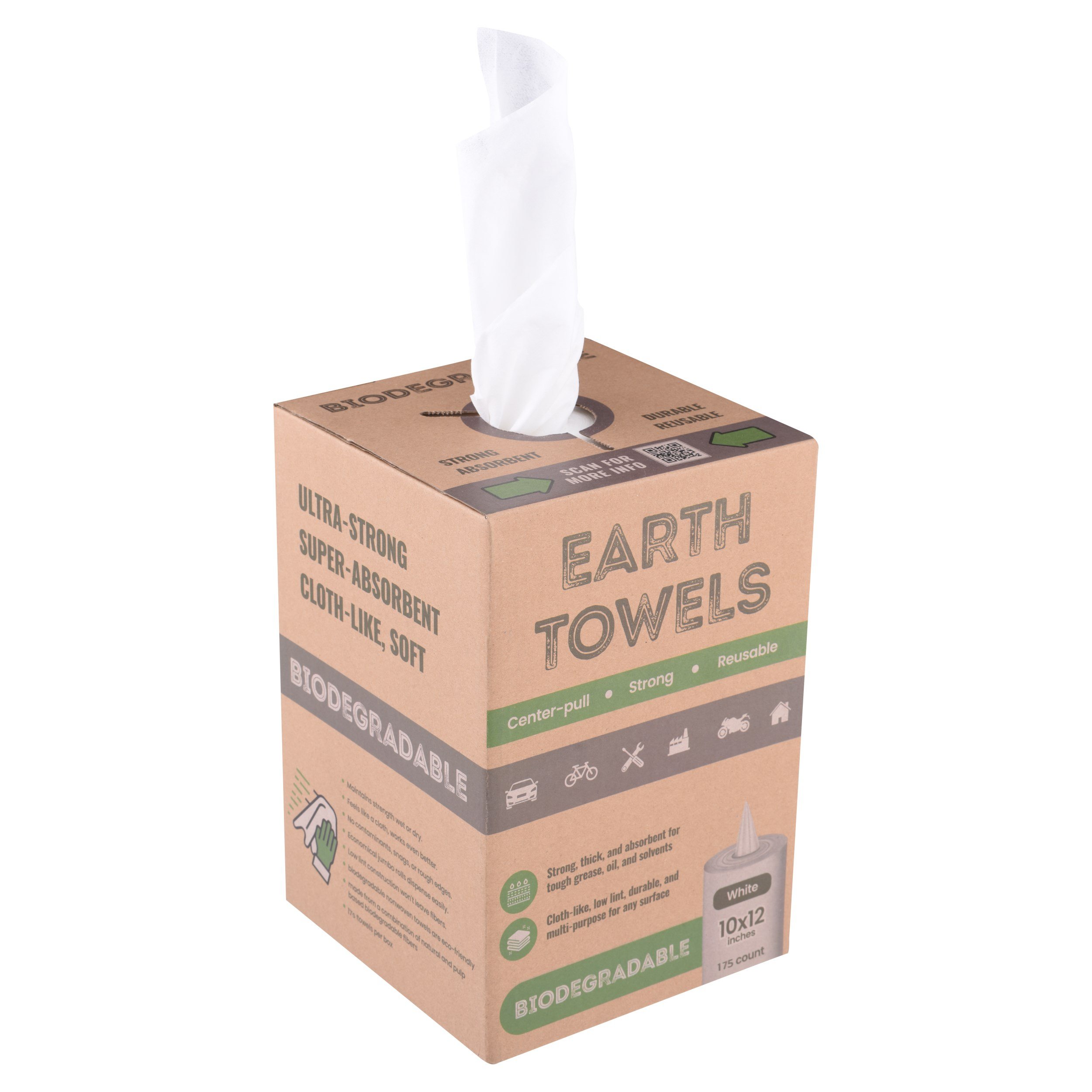 EARTH TOWELS biodegradable shop towels - 4 pack - FREE SHIPPING (US only)