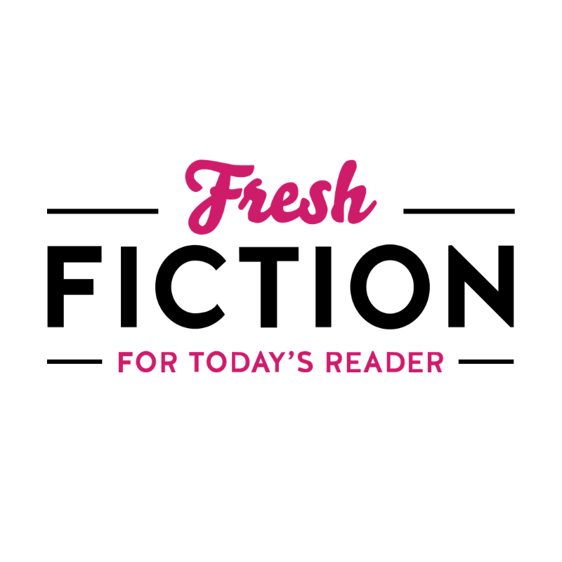 Logo with the text "Fresh Fiction for Today's Reader" in pink and black font.