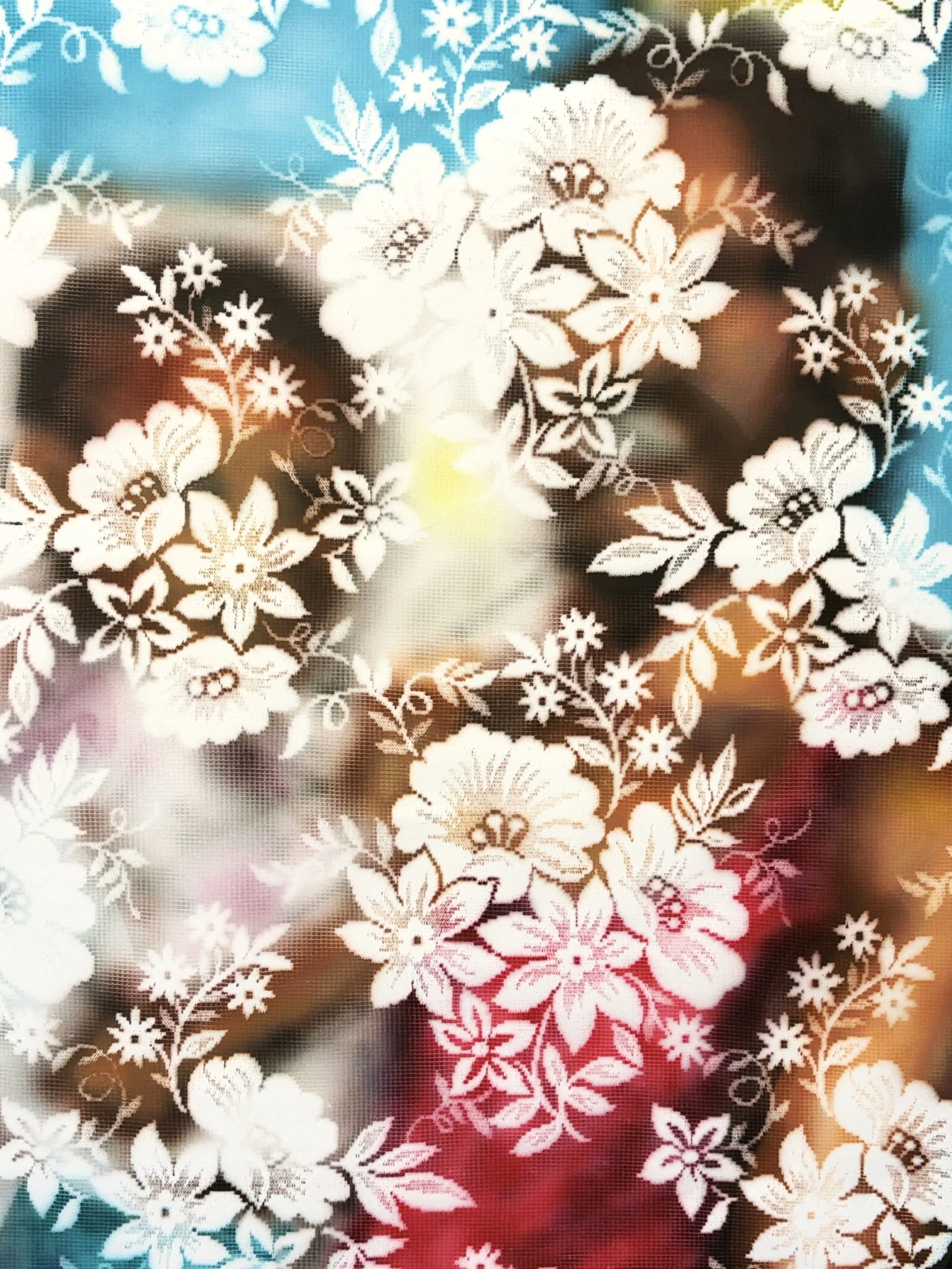 'The gift that aways gives' , acrylic and lace on paper, 59.4 x 84.1 cm