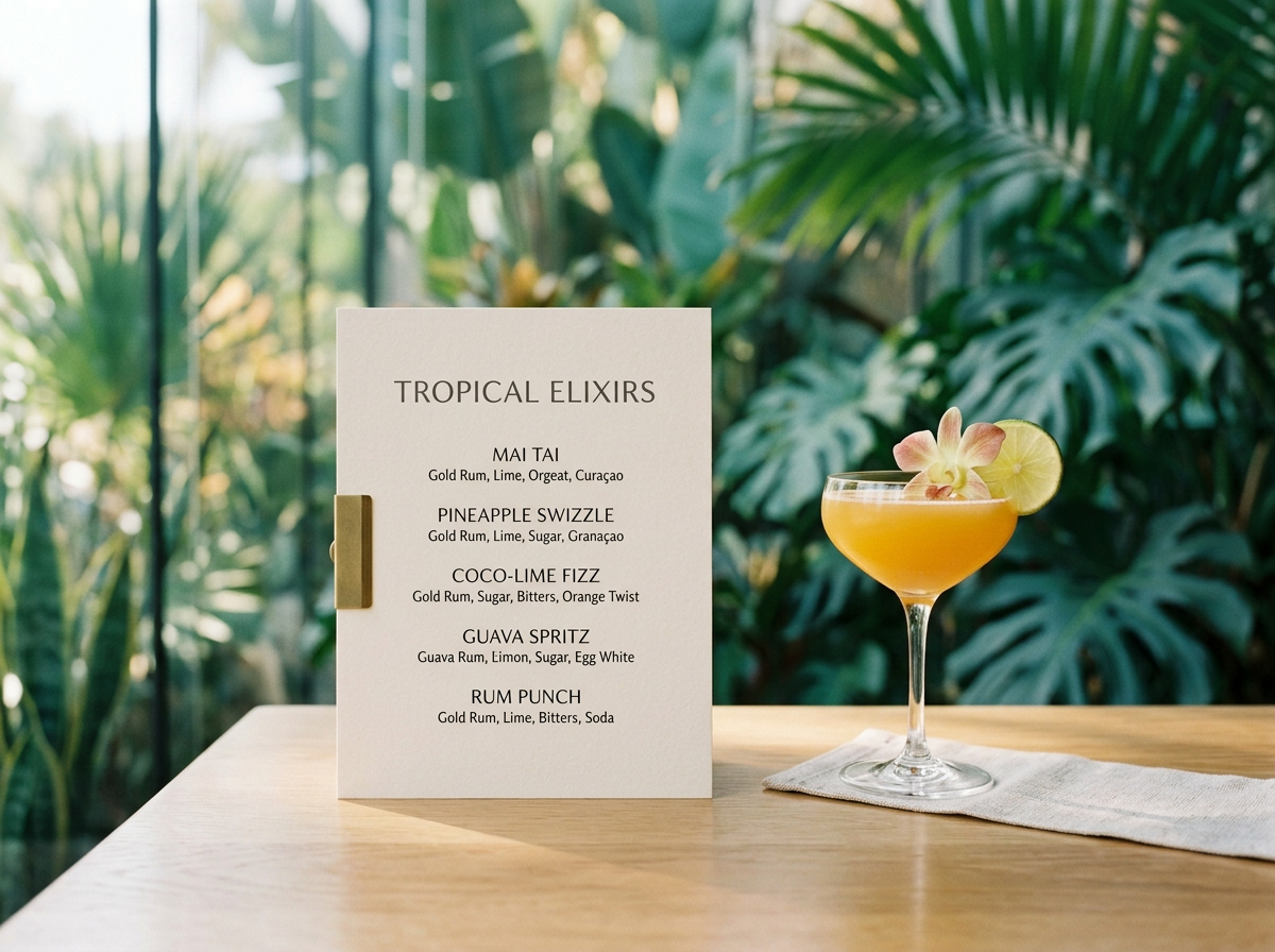 Custom Drink Menu