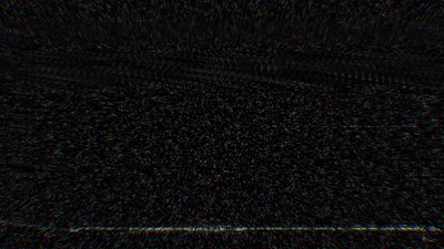 Image showing a dark scene with static noise and a faint, bright horizontal line near the bottom