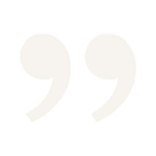 White quotation marks on a black background.