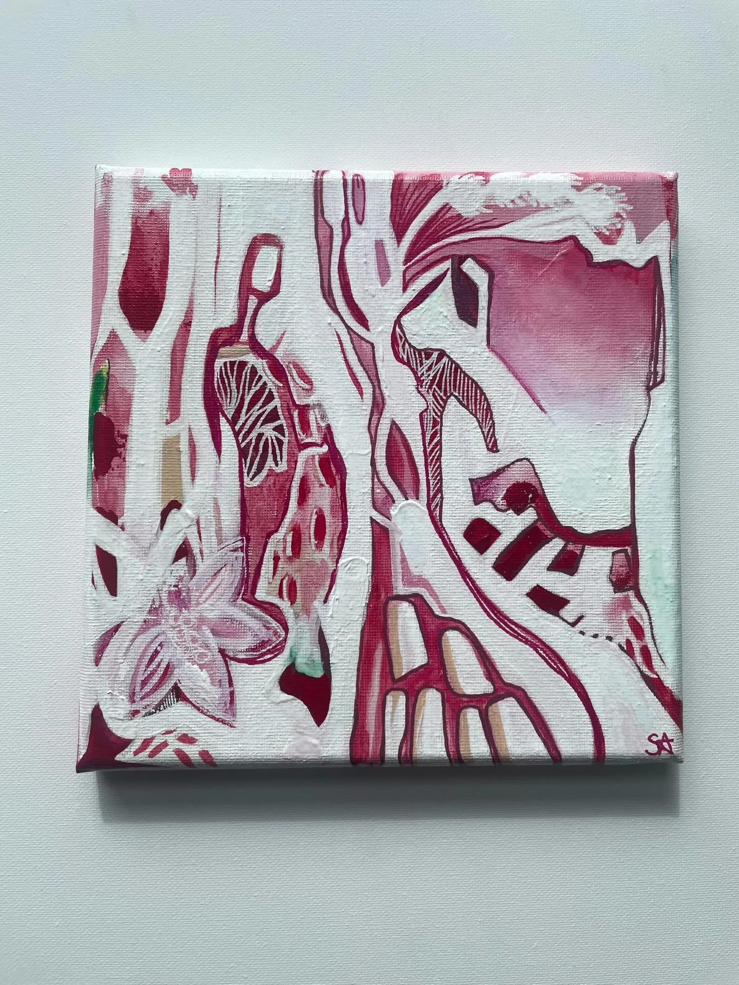 &ldquo;The Shadows of them&rdquo; 🌺

Approx. 20 x 20cm

This painting for me represents the vulnerability that comes along with putting yourself out there, hiding in the shadows to protect your identity but stepping forward enough to show a part of 