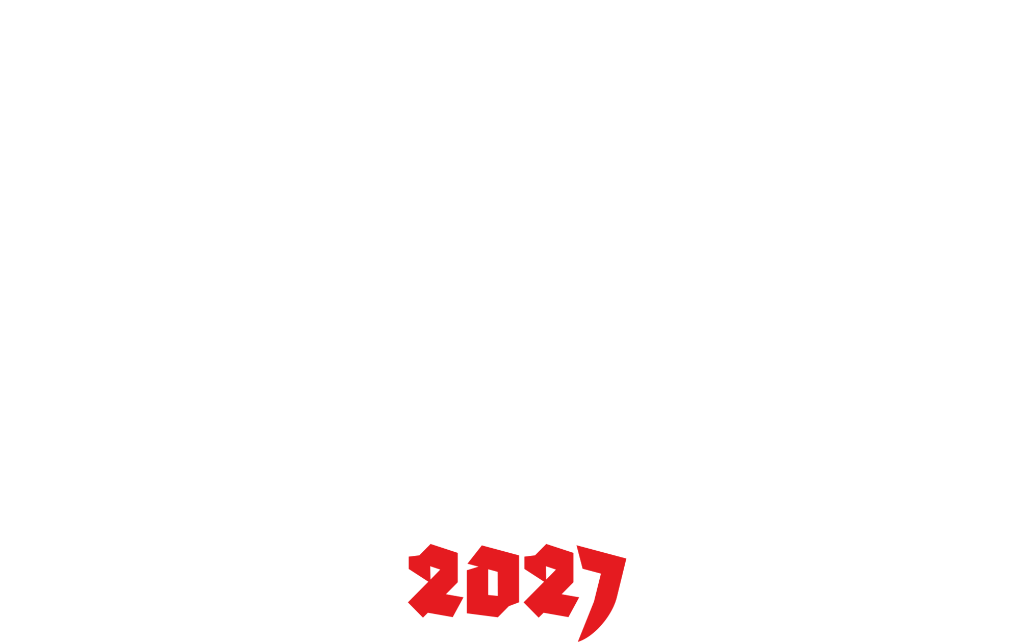Stylized text reading 'Defenders of the Faith 2027' with two crossed swords below the main word 'Defenders' and a small skull between the swords.