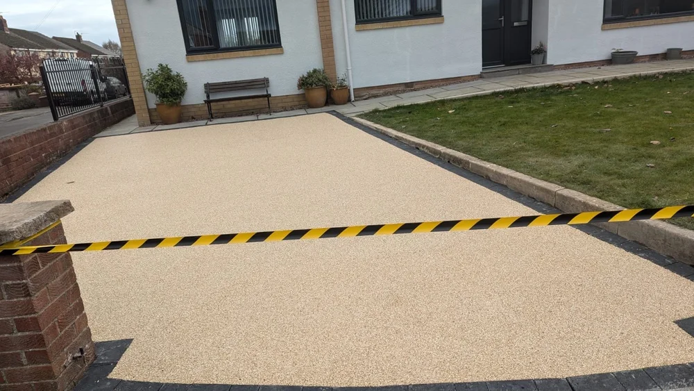 Resin-bound front path, newly laid