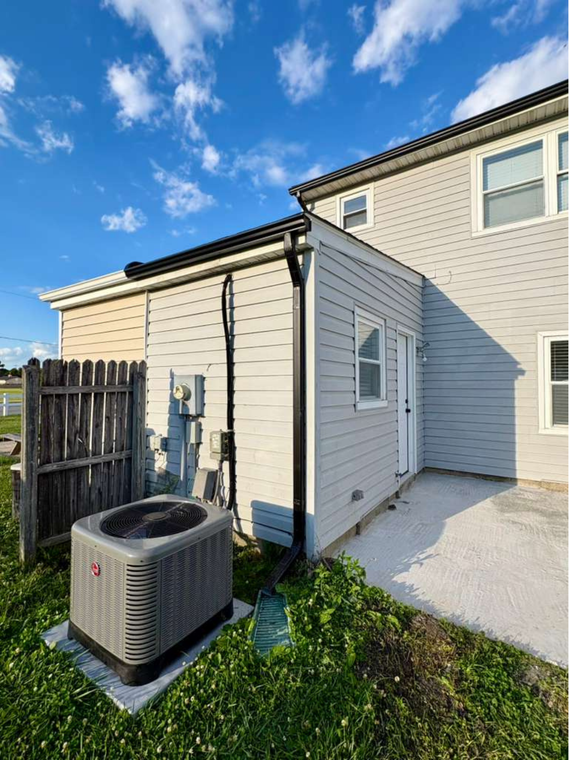 Brand-new HVAC system with a new heat pump.