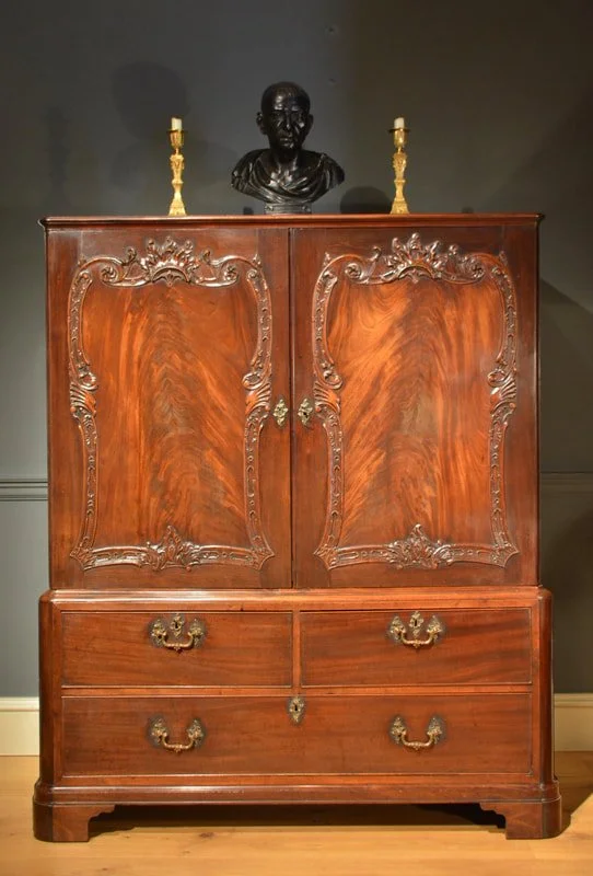 A rare late George II linen press