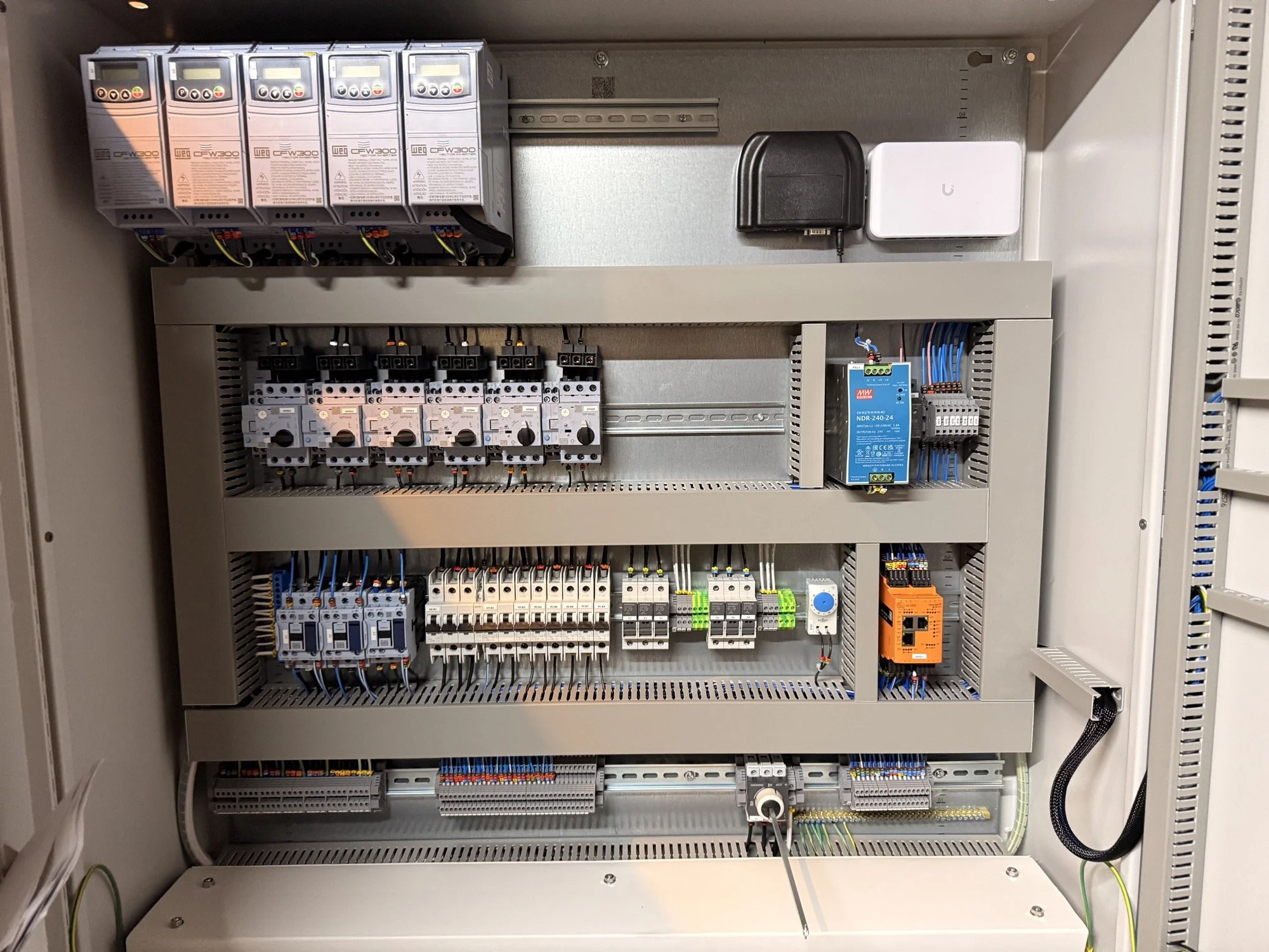 DMH control-panel assembly — overall internal layout.