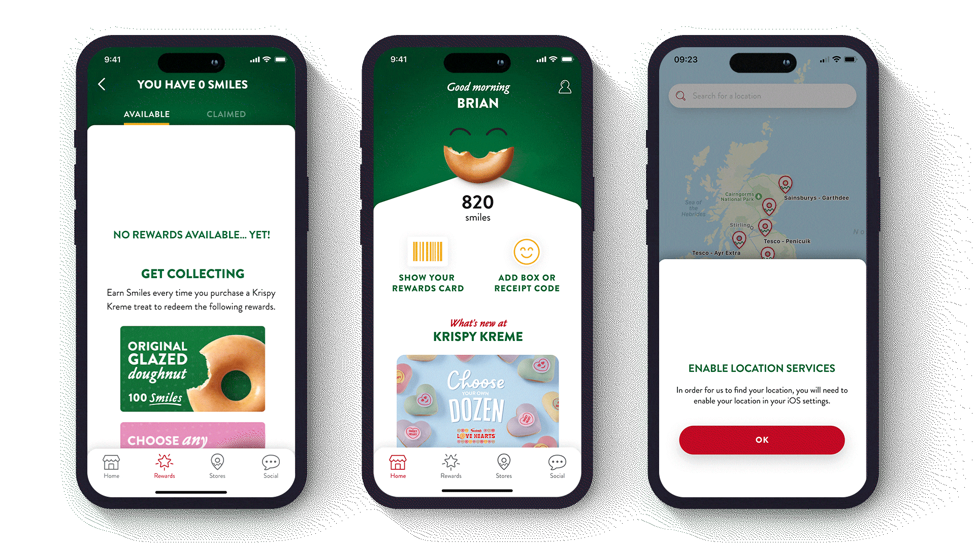 An animated gif showing various animations that were created in Lottie to bring the app to life